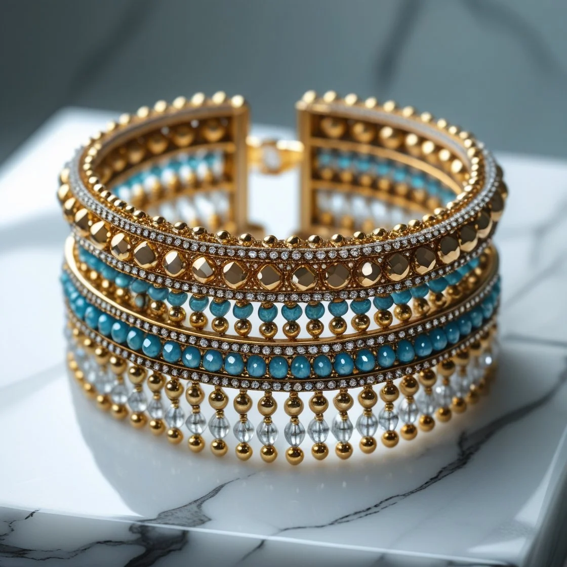 Egyptian Beaded Cuff 10