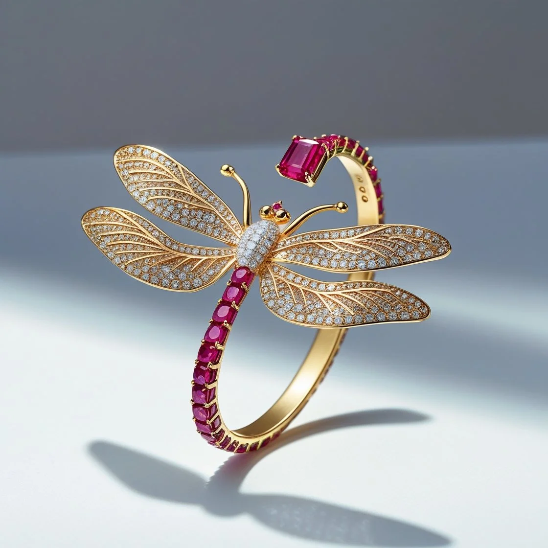 Dragonfly Bangle Ruby 2