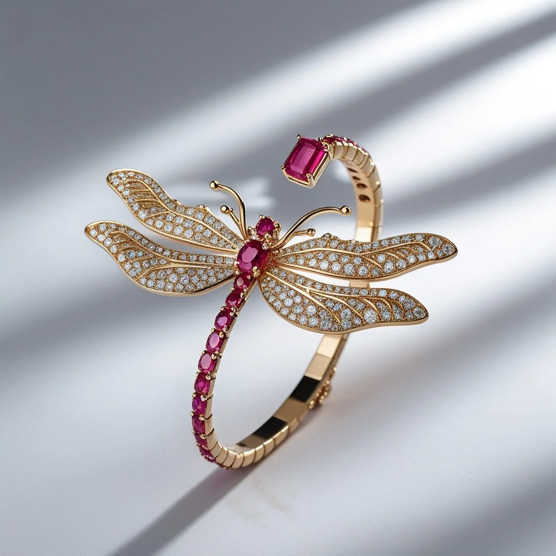 Dragonfly Bangle Ruby 1