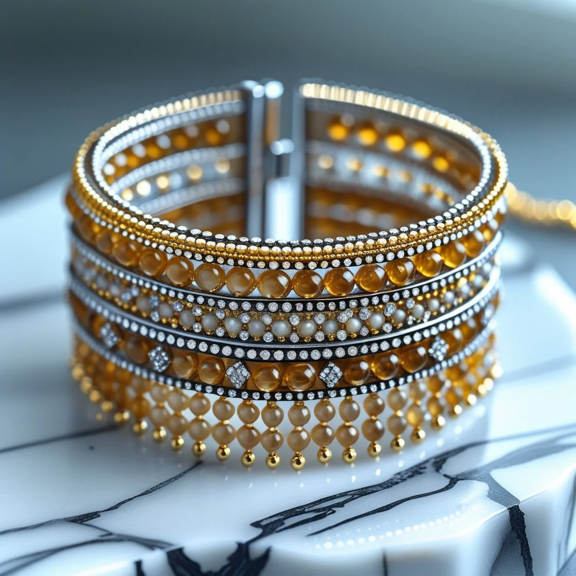 Egyptian Beaded Cuff 6