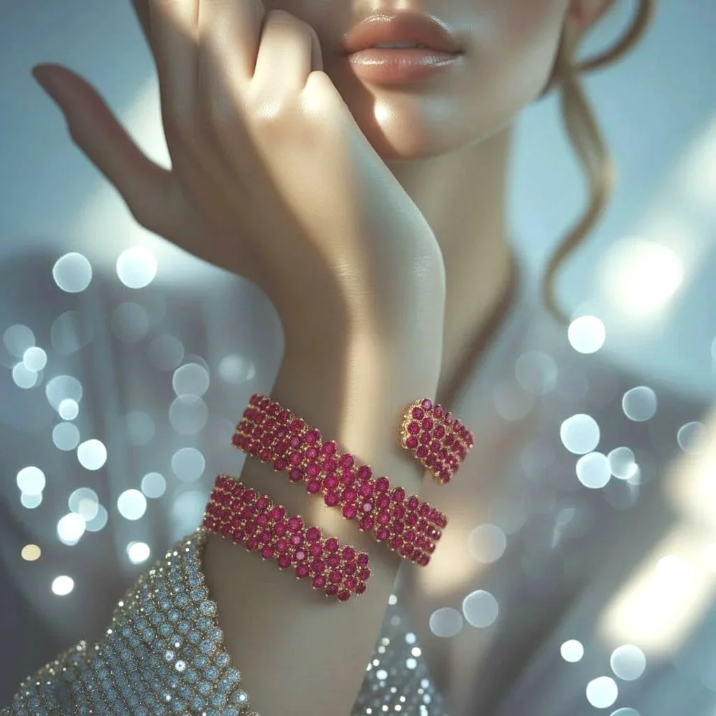 Gemmy Gemstone Wrap Cuff Bangle