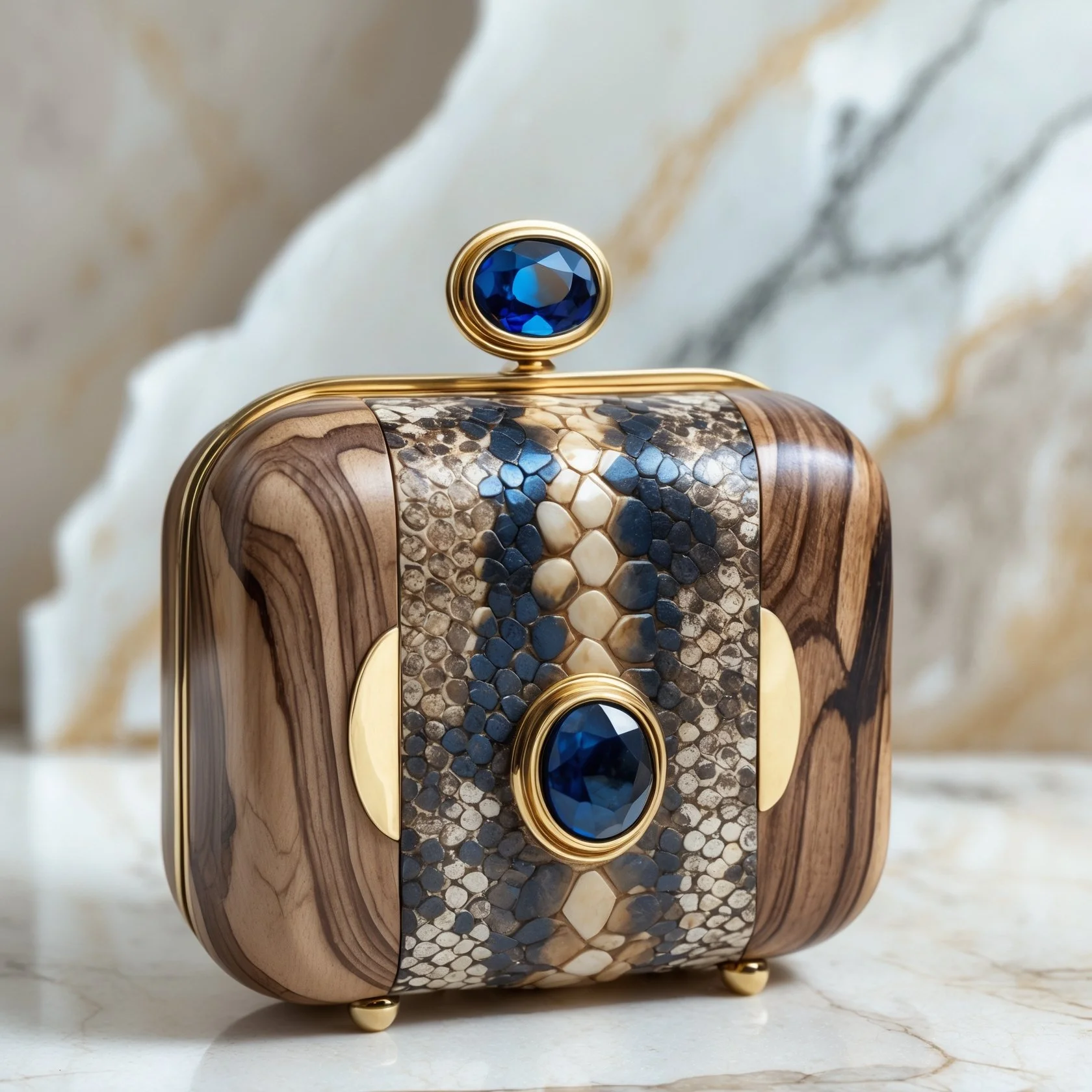 Tesserae Nocturne Minaudière Python