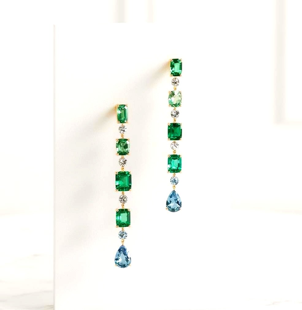 Gemmey Gemstone Drop Earrings