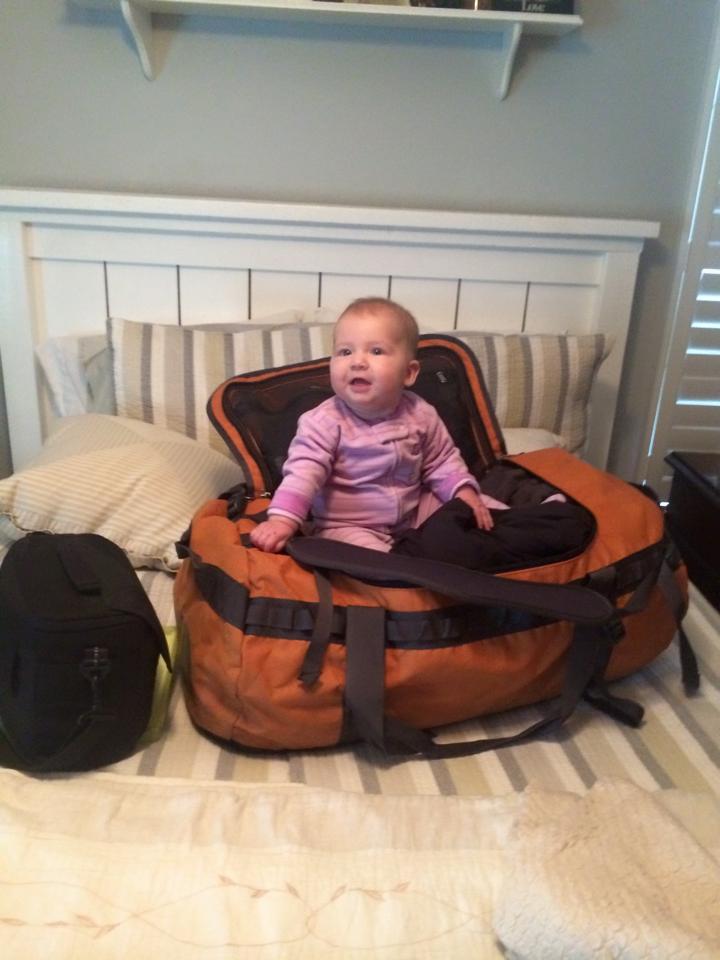 She was a ham the whole time we packed