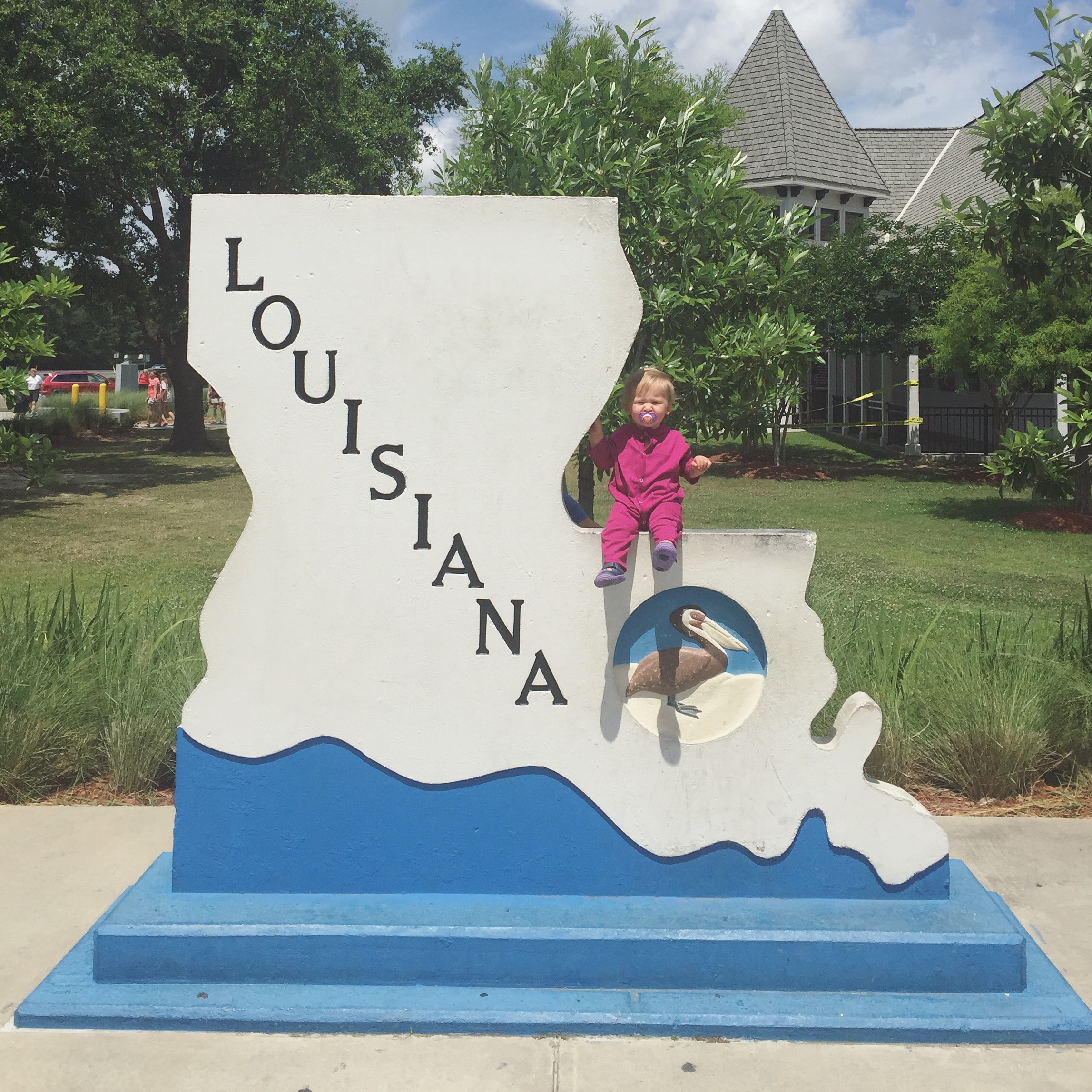 A rest stop in Louisiana with our little Nomad