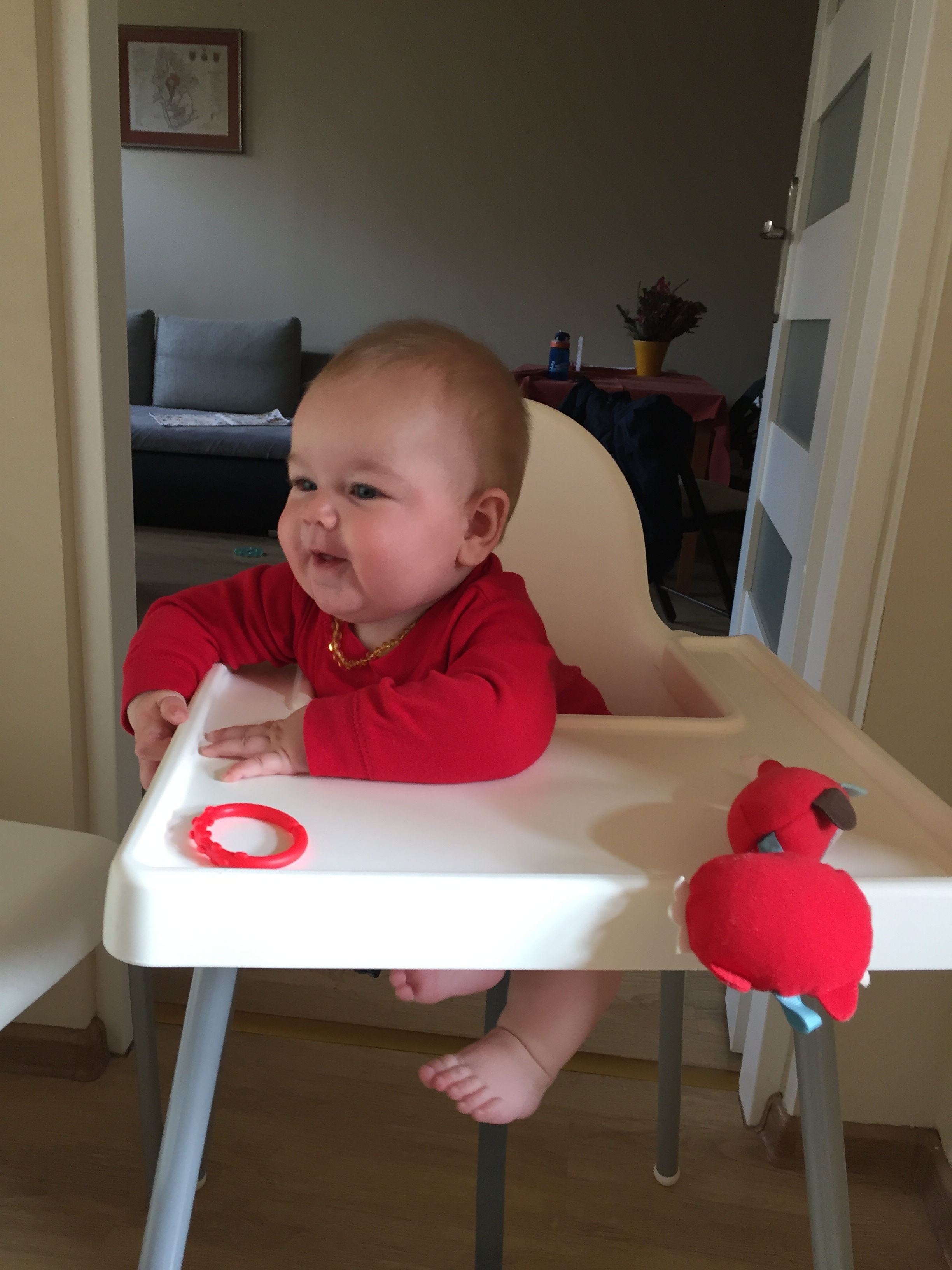 Latham in his cool highchair