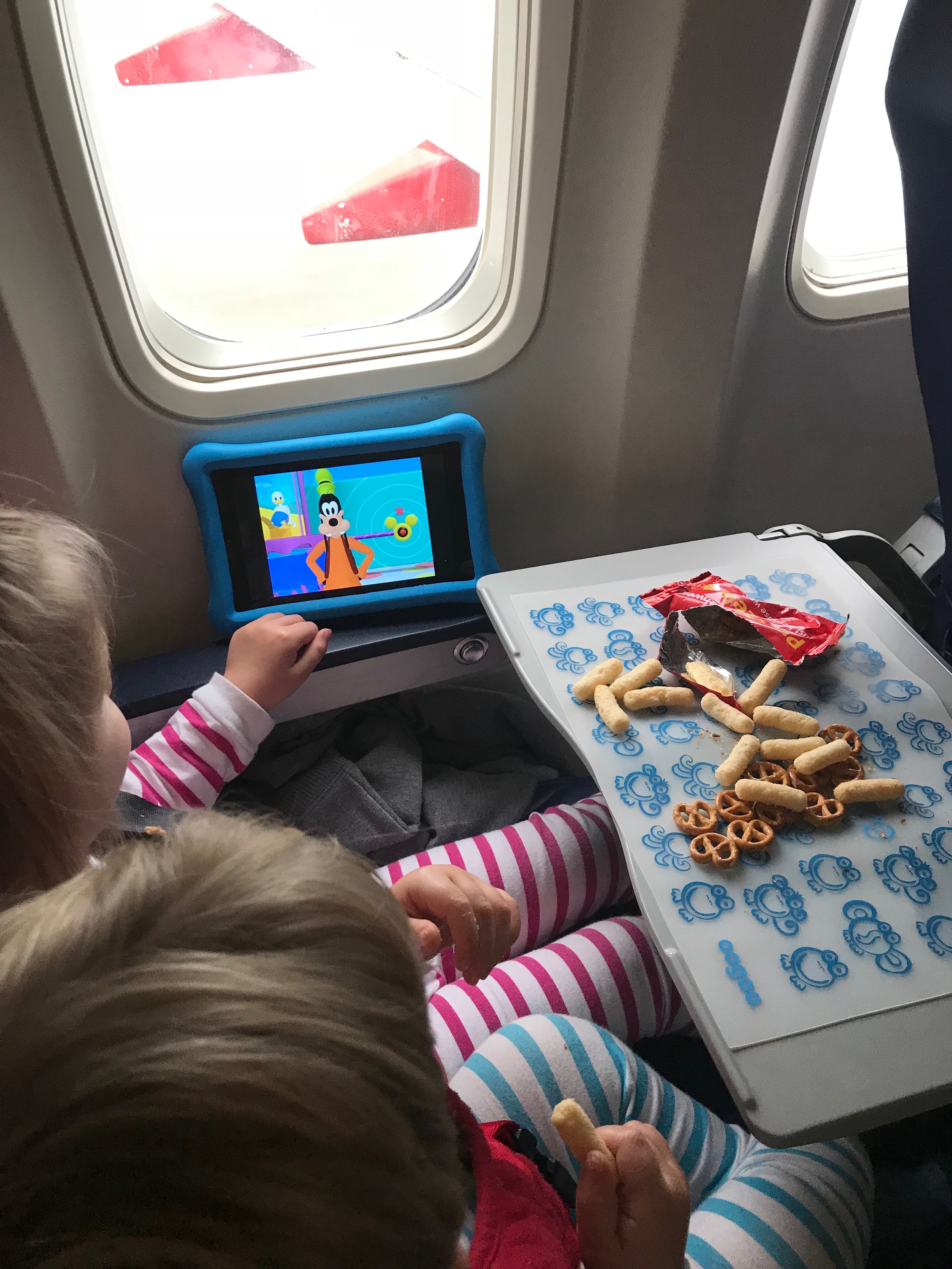 entertaining a toddler on a plane