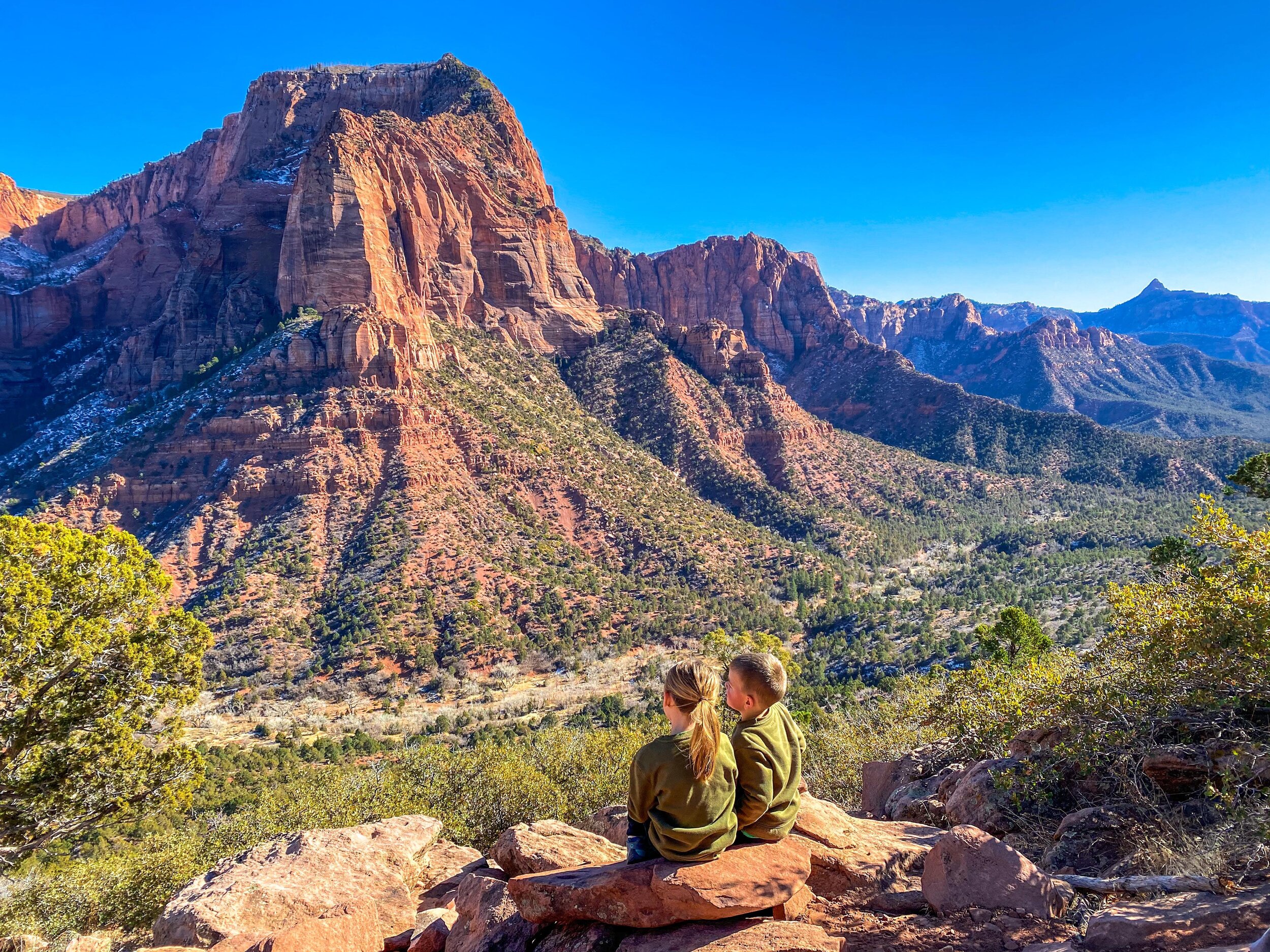 This is the view from the end of the timber creek overlook trail - the kolob canyon overlook