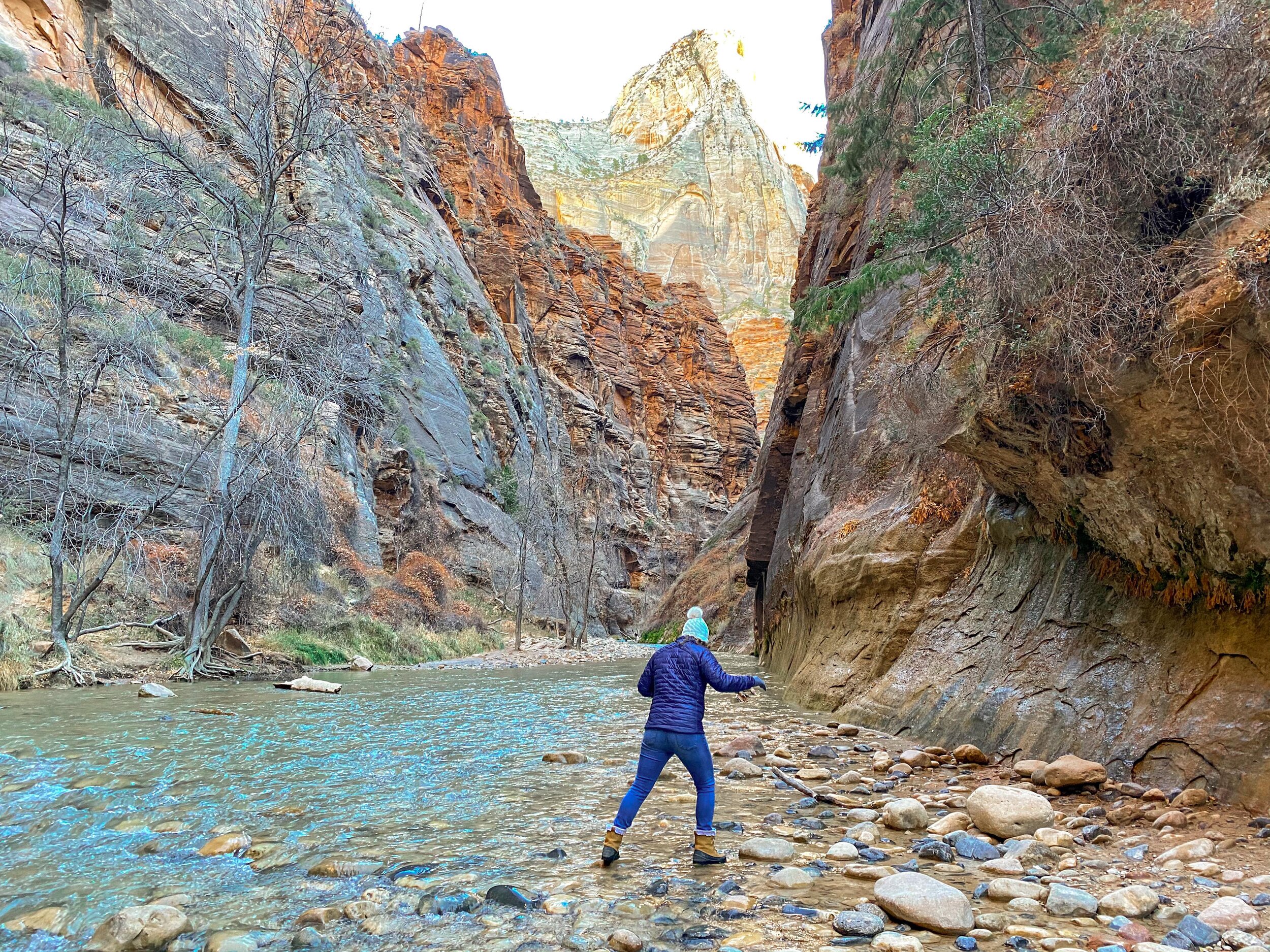 We hiked to the entrance of the narrows, but couldn’t actually hike it