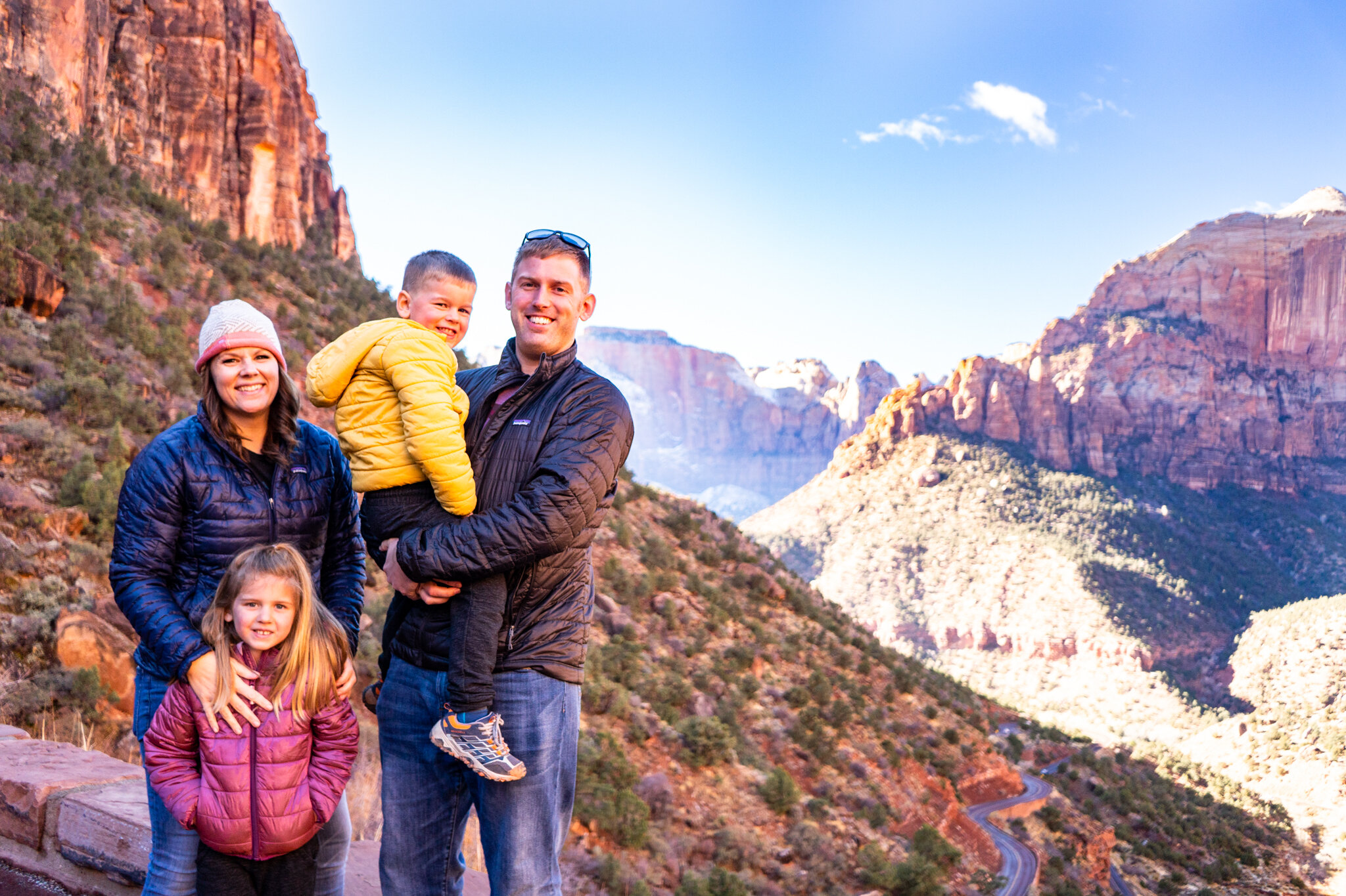 We stopped at a pullout along the switch backs on the zion-mount carmel highway and the views were spectacular.