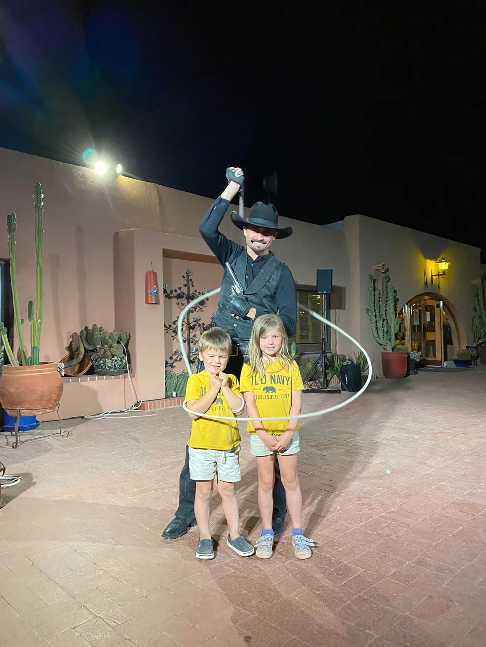 2 Kids with Loop Rawling's at White Stallion Ranch