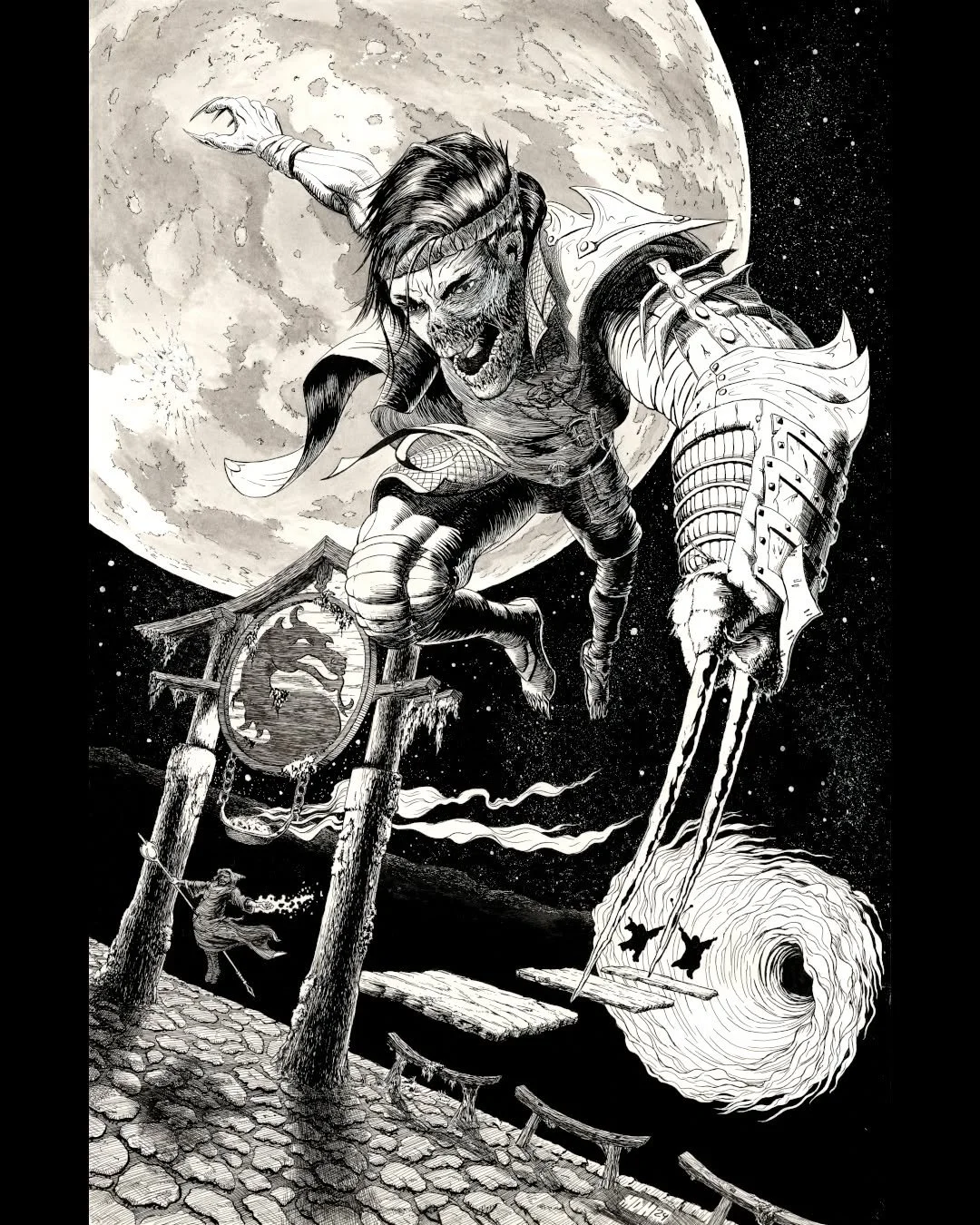 It felt wrong to resize this for Instagram (the original scan is a 26400x40800 .tif 😂), but regardless, I absolutely HAVE to share this insane hand drawn Havik piece by @mattdhaughton!!! A reel zooming in and highlighting the meticulous detail is in