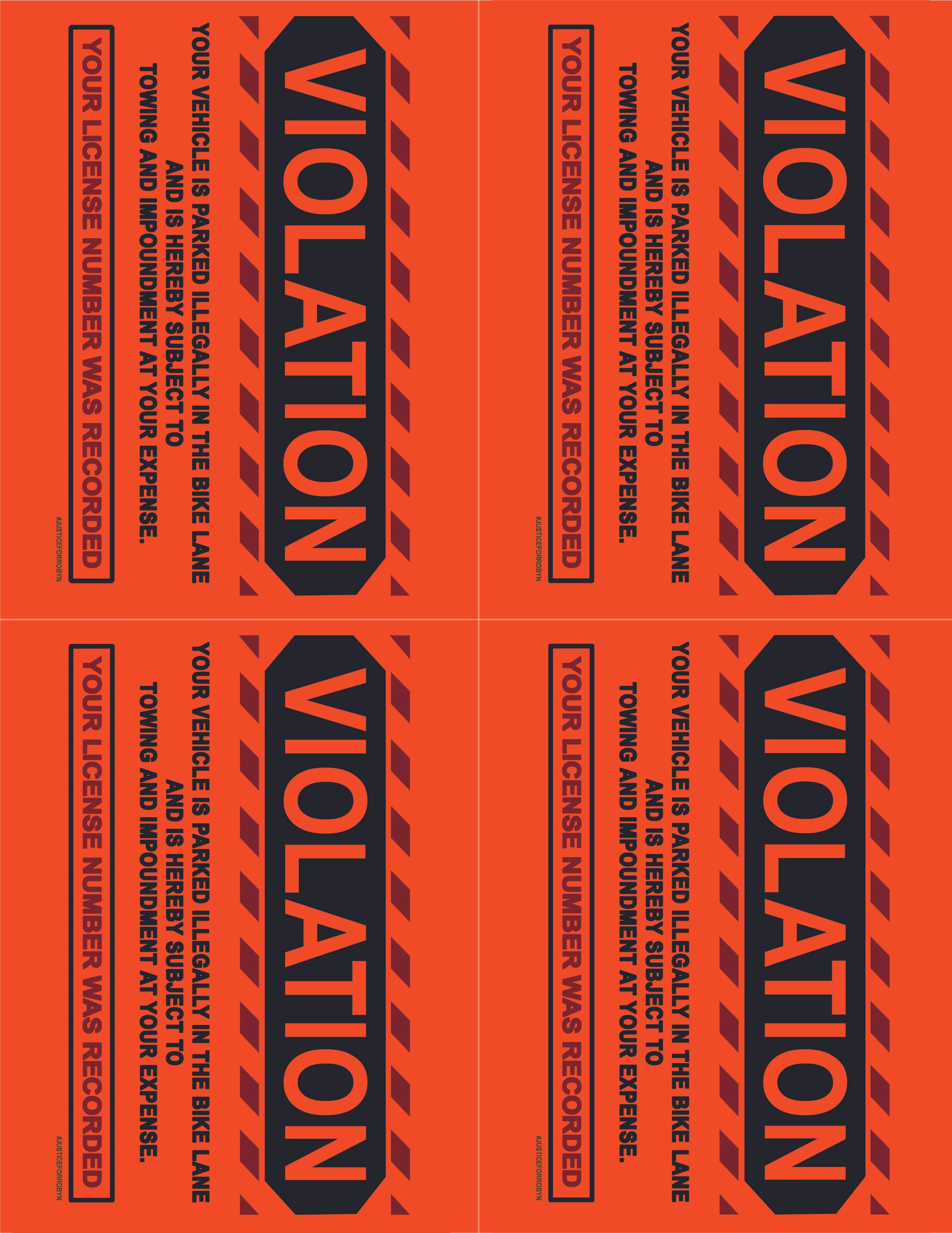Printable Bike Lane postcards - Front