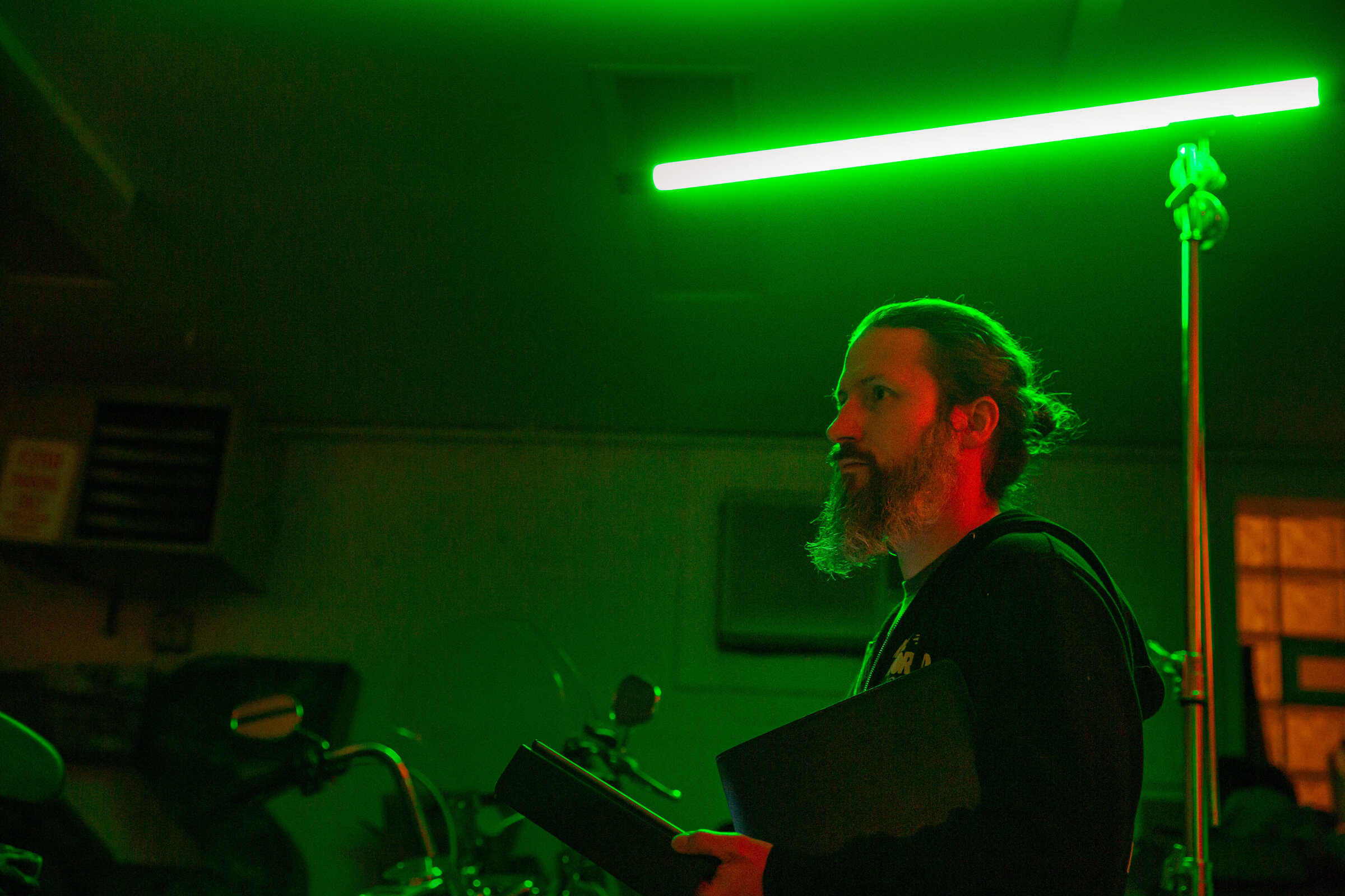  Producer Patrick Bresnahan on the set of Chicago Shadows. Photo ©Courtney Rader 