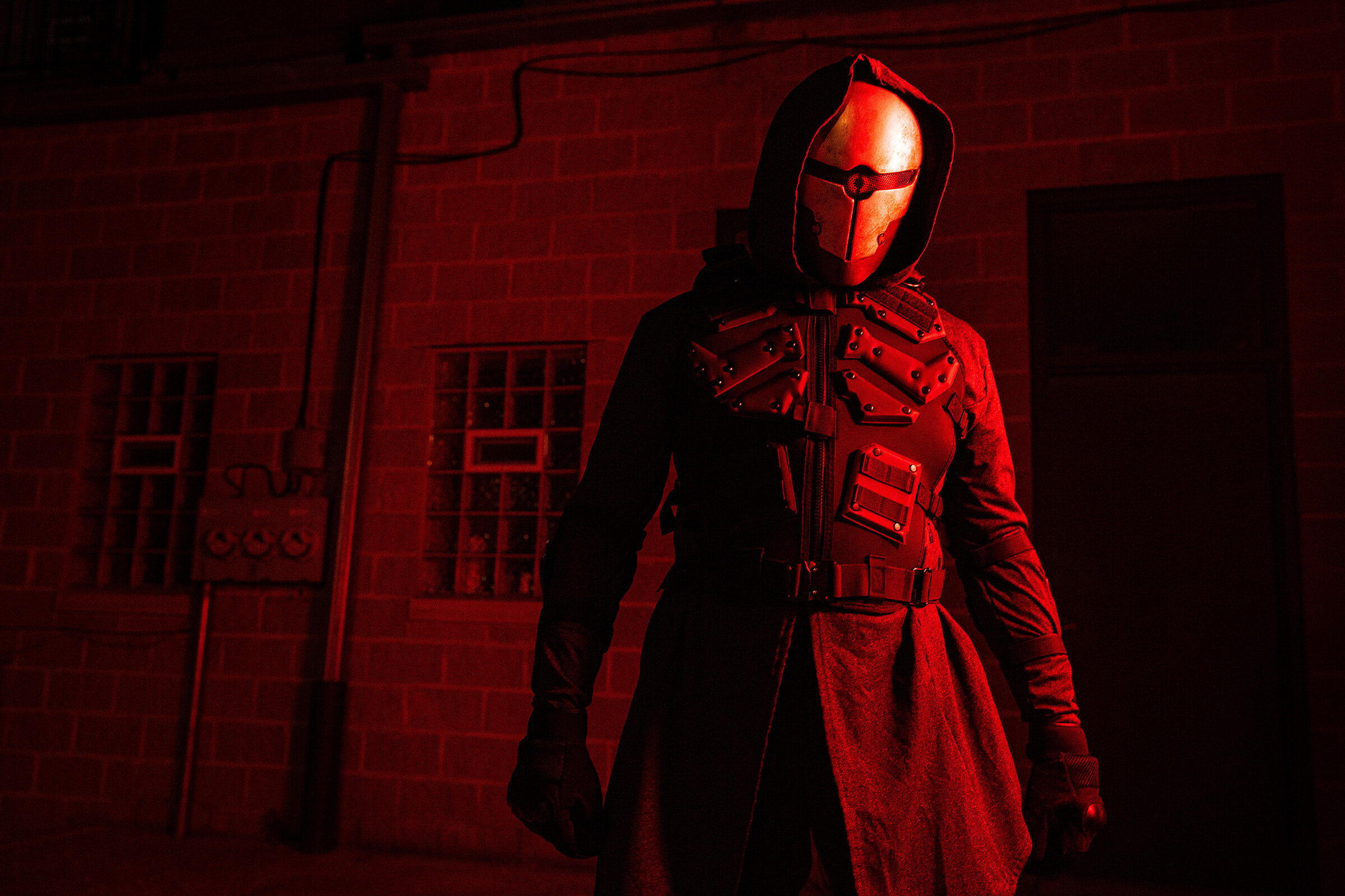  The faceless assassin portrait on the set of Chicago Shadows with Redleg Films. Photo ©Courtney Rader 
