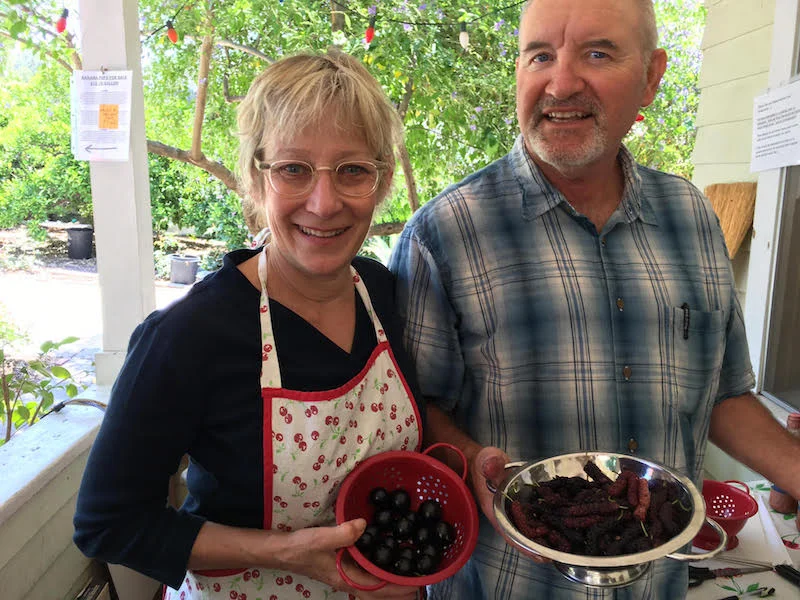 Lily Knight and Steve Hofvendahl, porch market organizers and hosts