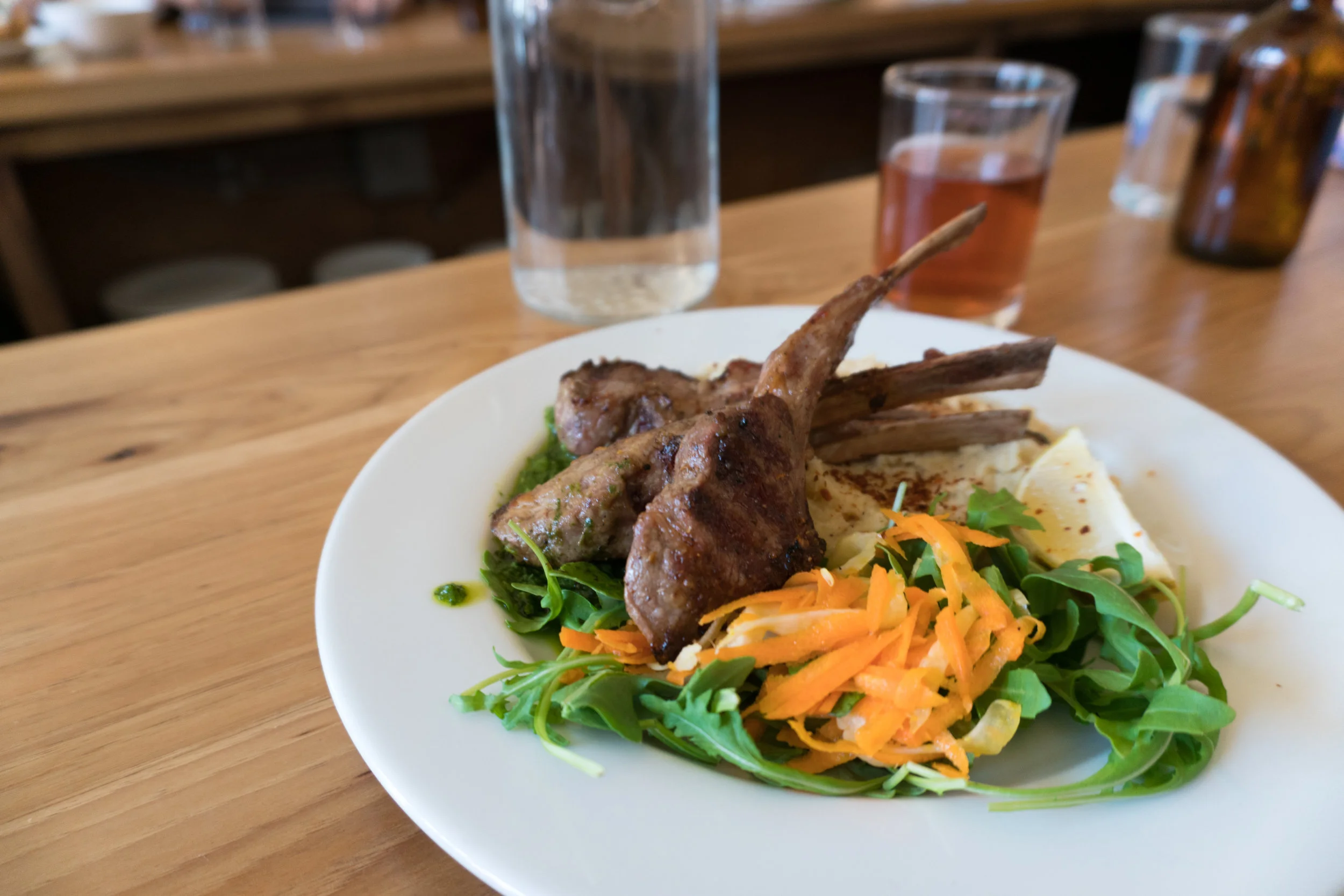 Lamb Chops and Mint Puree