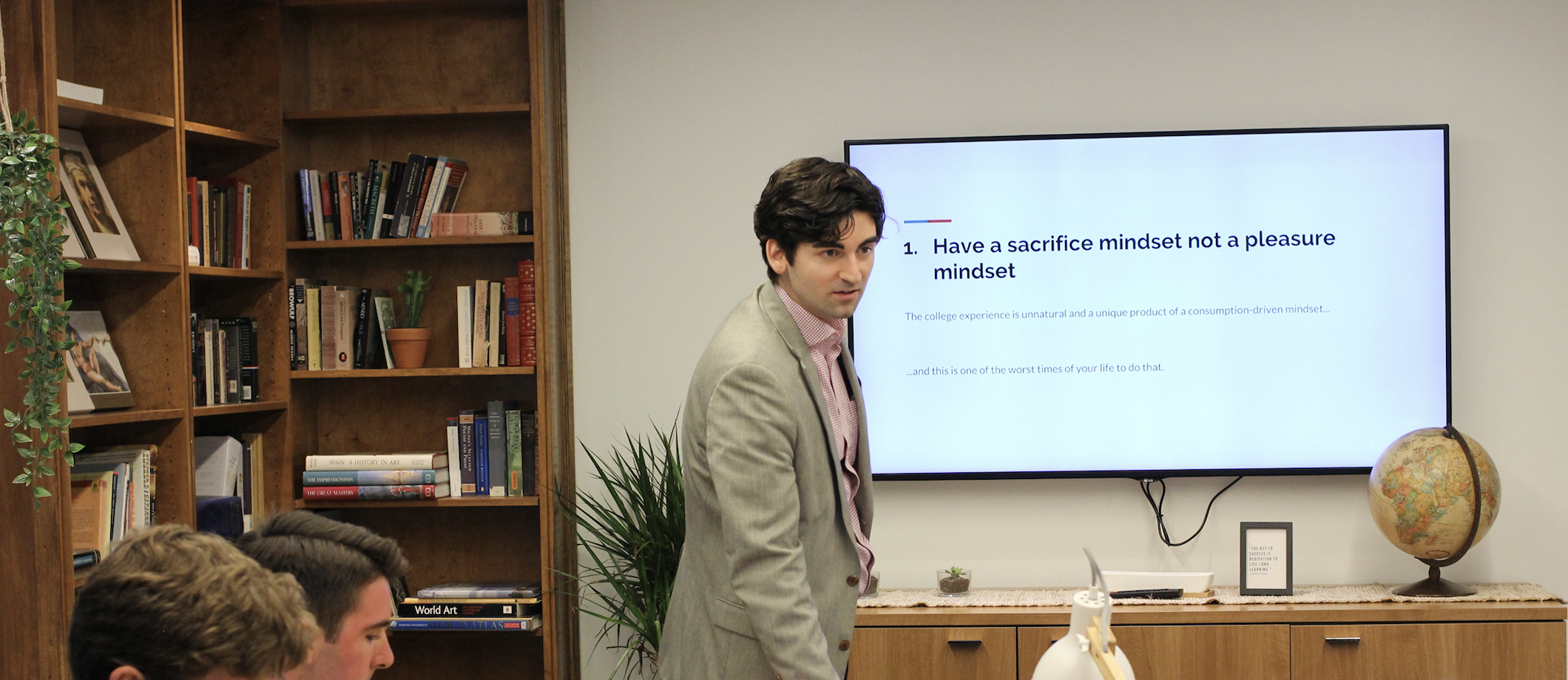 J.P. Toste leading a professional development seminar at SV HQ.