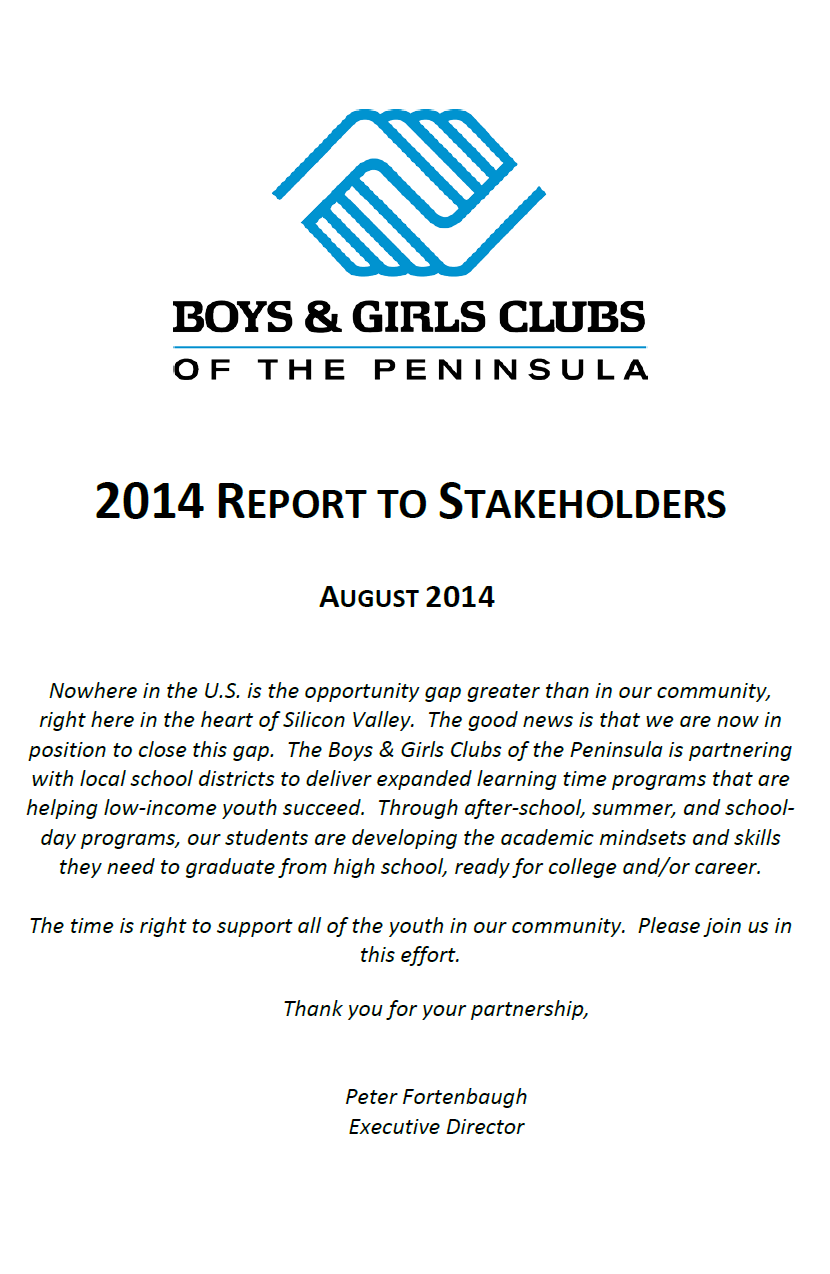 2014 Report to Stakeholders 