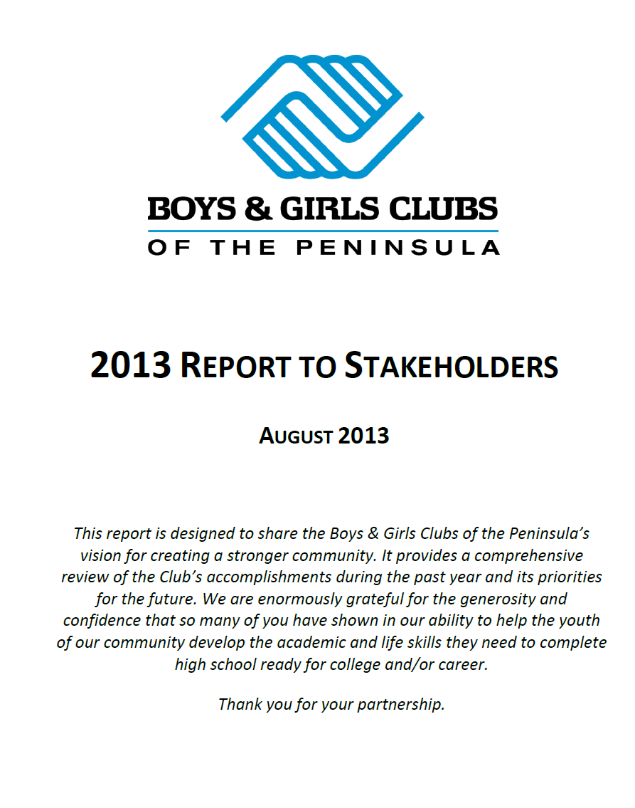 2013 Report to Stakeholders 