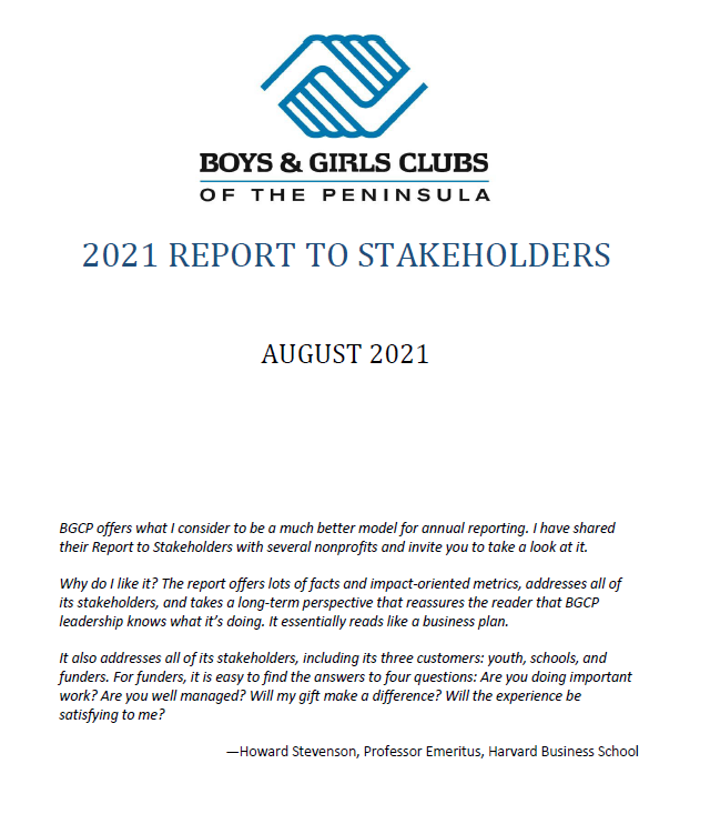 2021 Report to Stakeholders