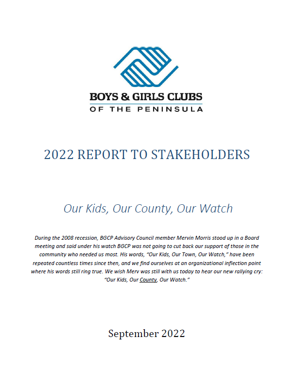 2022 Report to Stakeholders