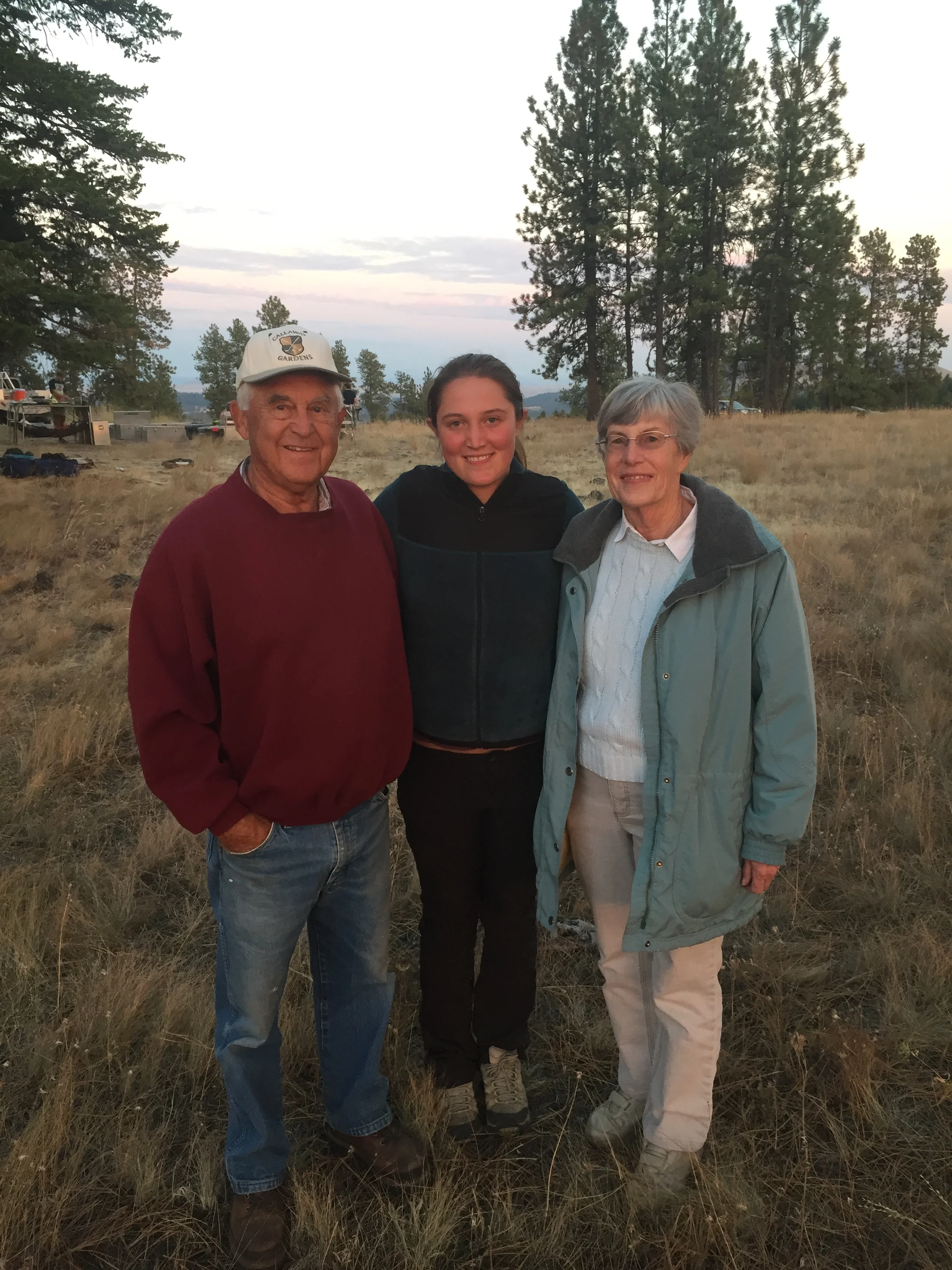 Willa with her grandparents, Dale and Lou