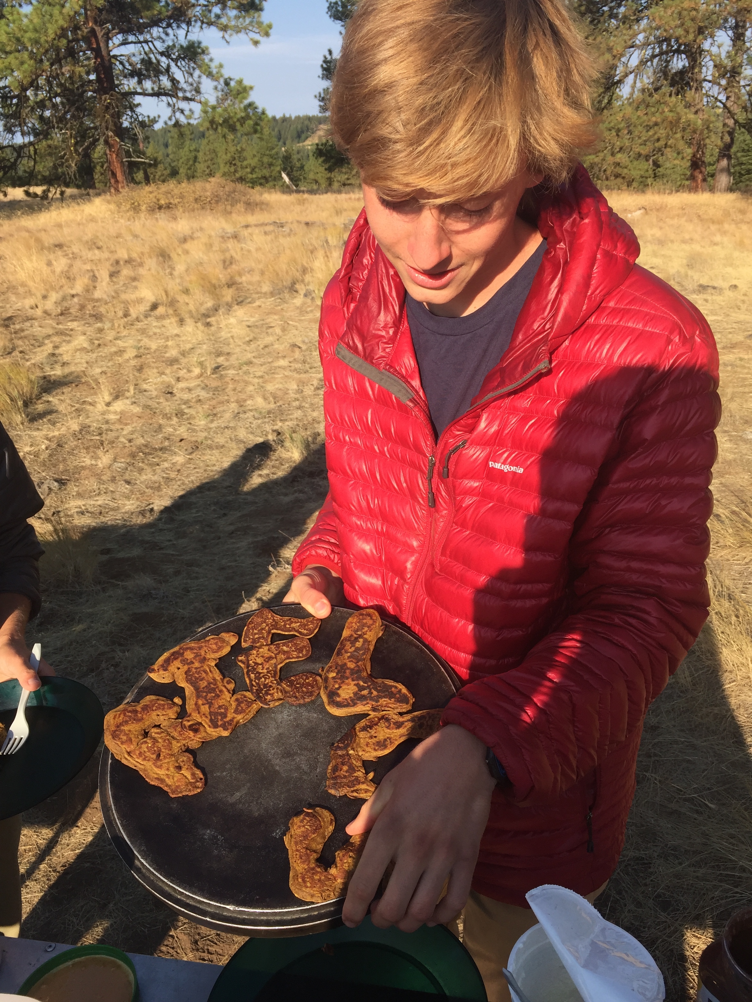 Birthday pancakes for Fields