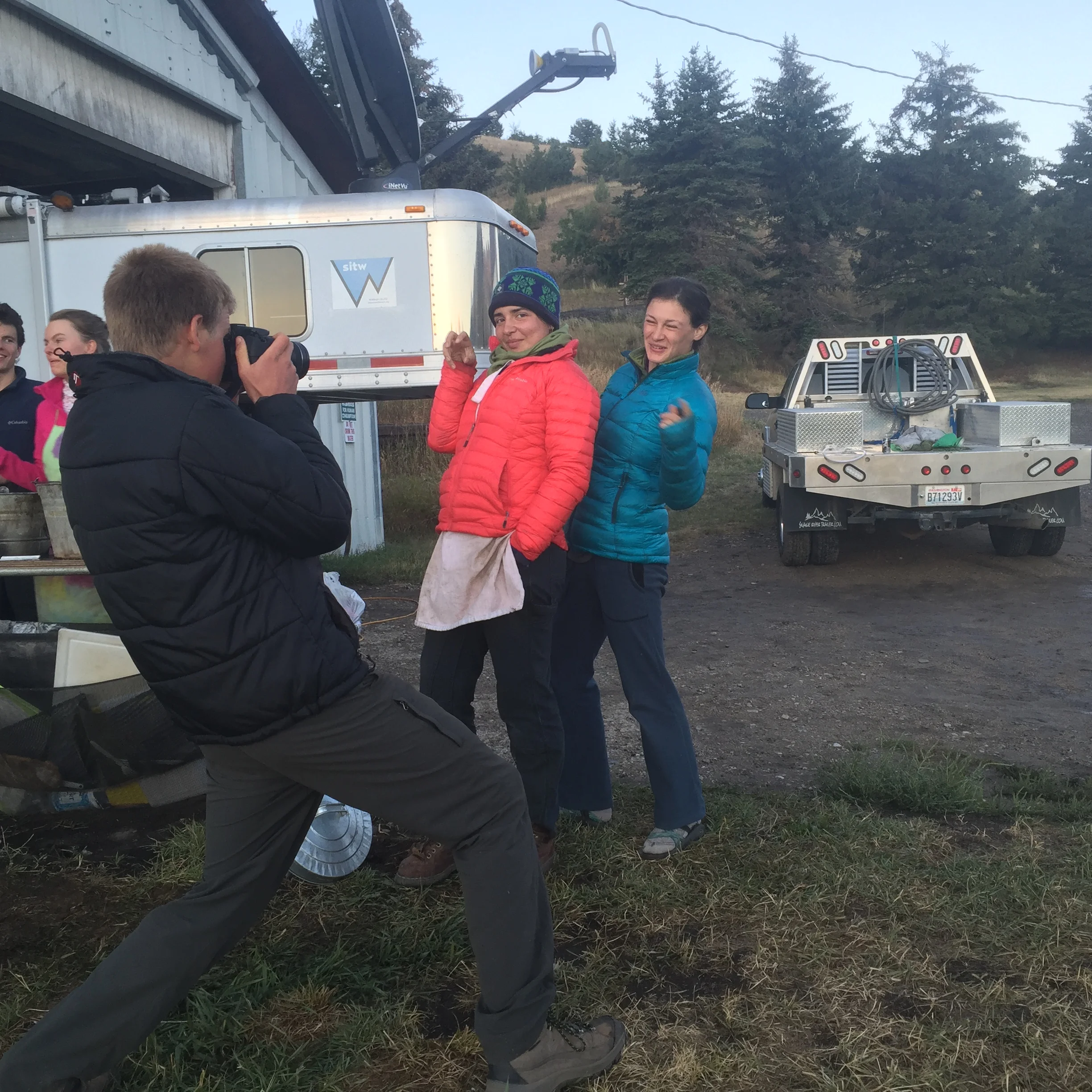 Thomas practices his photography at the Flying D