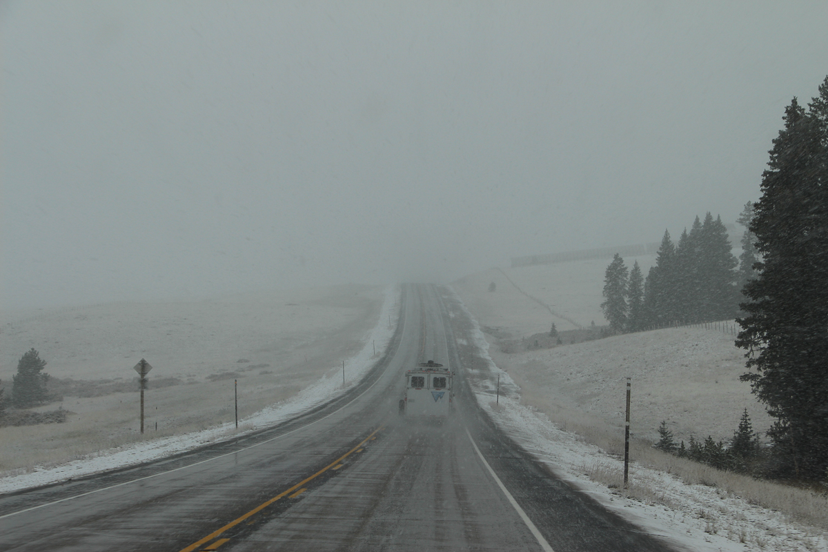 Snow over the Bighorn Mountains