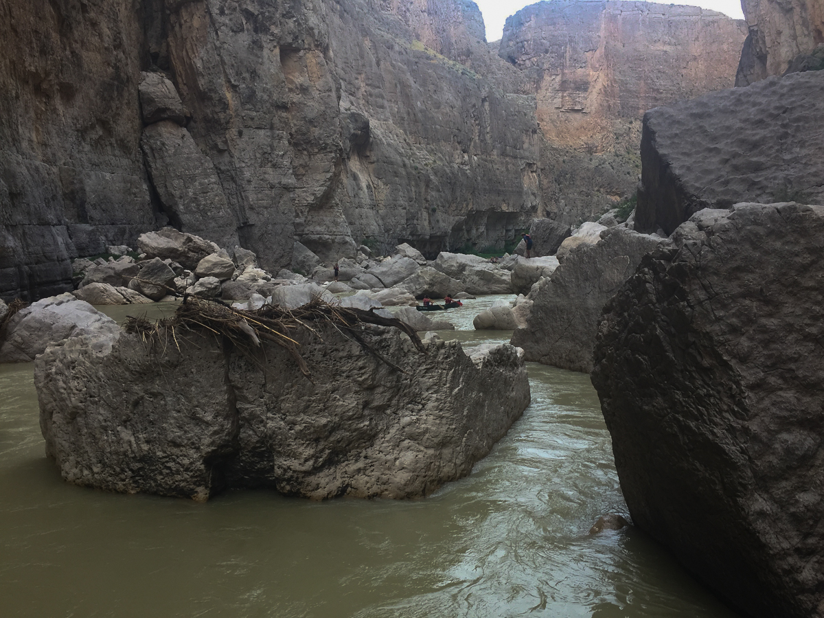 Threading the needle through Rockslide Rapid