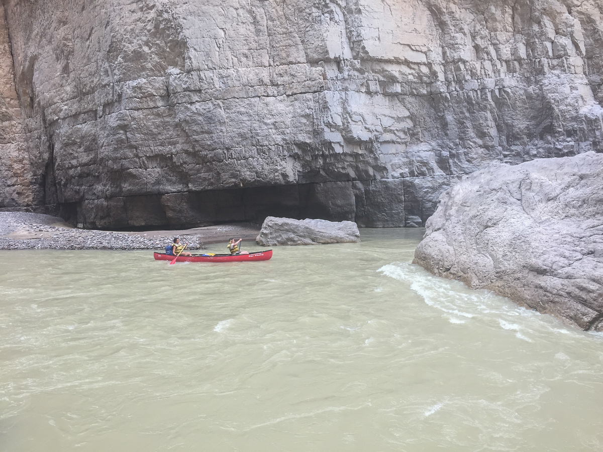 Nina and Kenzie approaching Rockslide