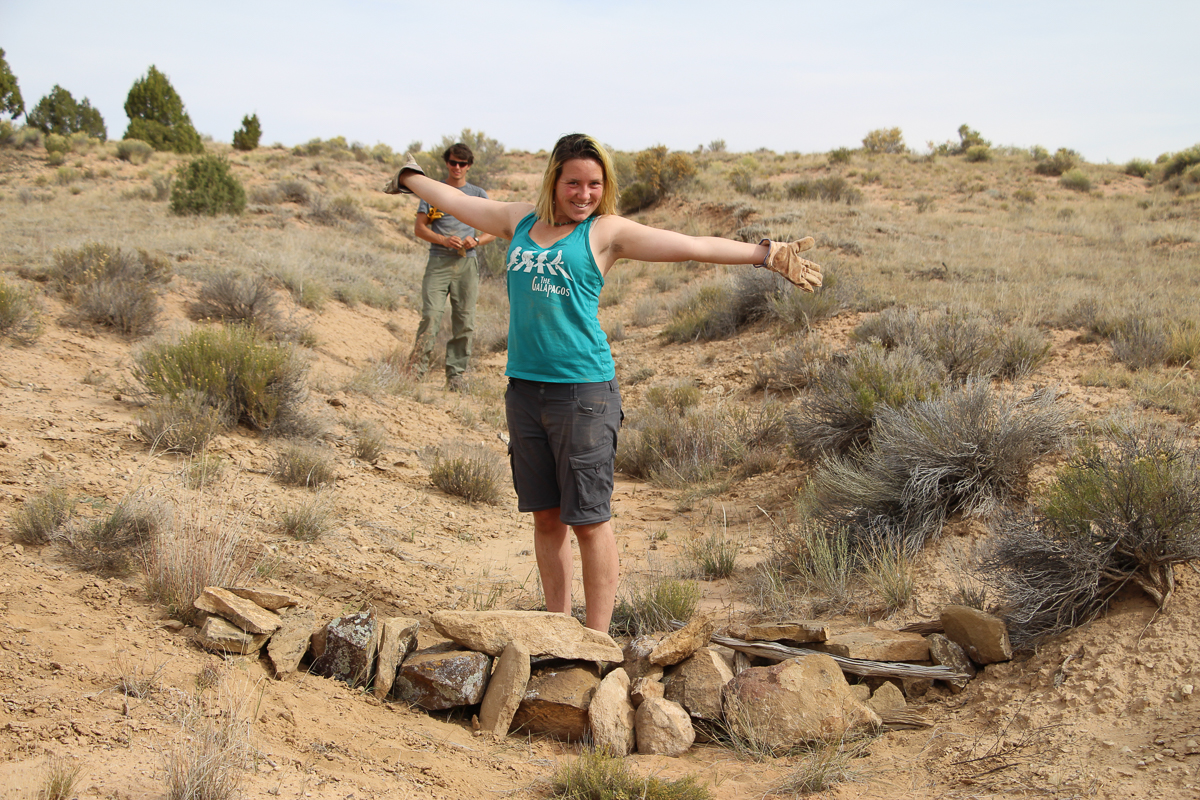 Nina presenting her check dam in Black Mesa