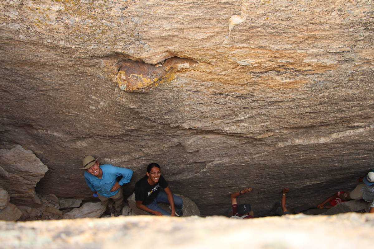 Adrian and Collin explore coyote spring