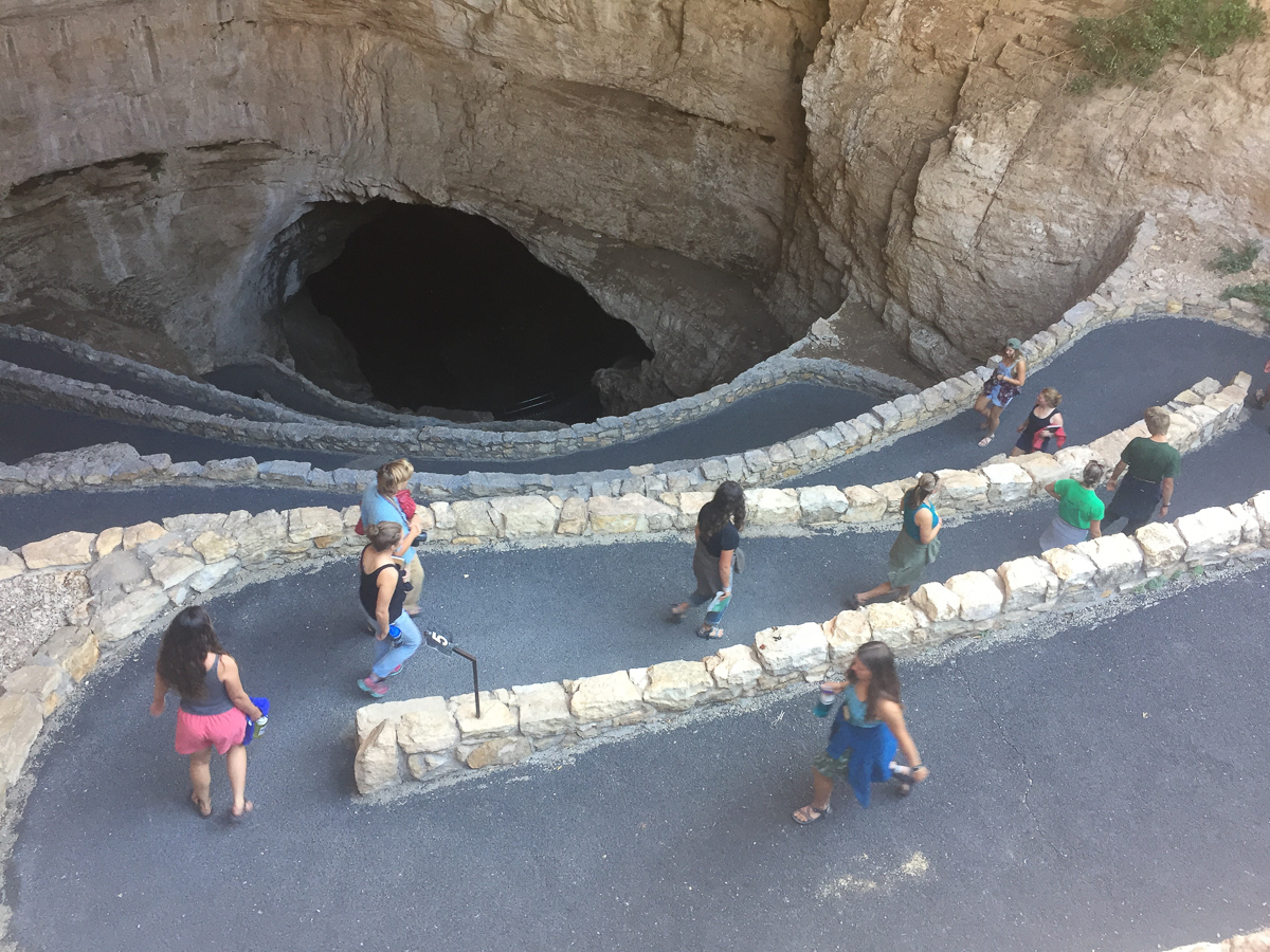 Descending into Carlsbad Caverns