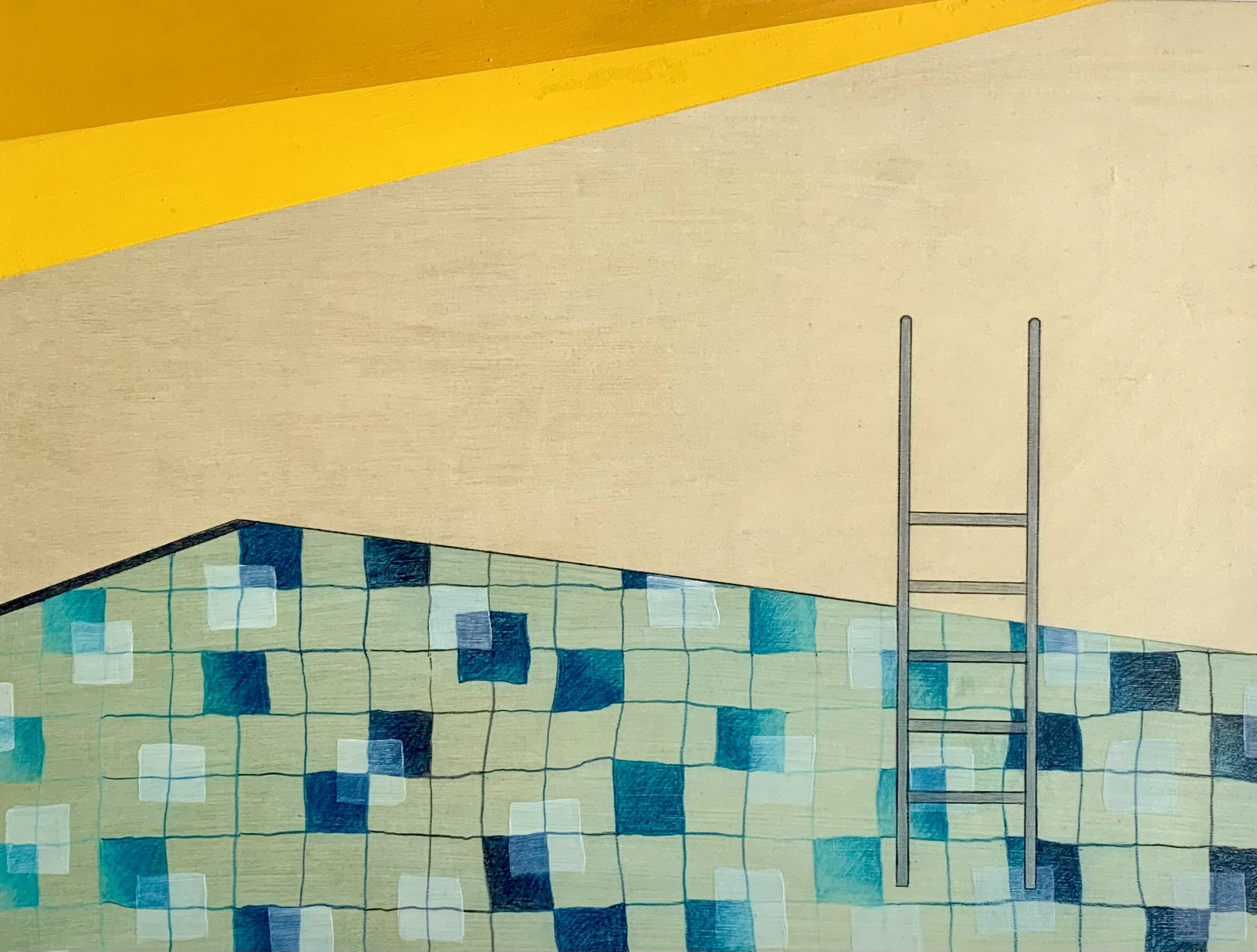  Underwater 2 | Mixed media on wood | 41cm x 30.5cm | 2020 