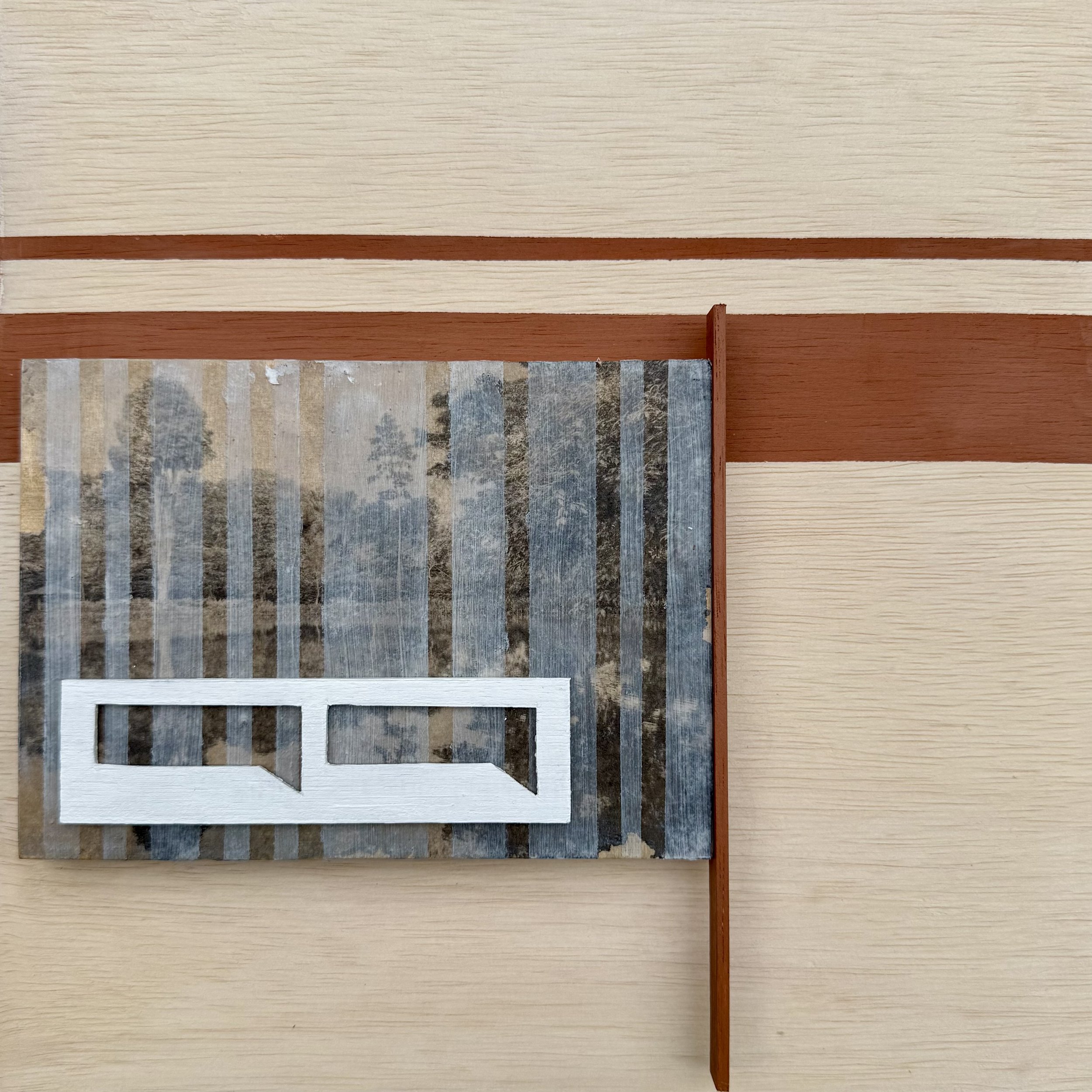  HDB  | 30.5cm x 30.5cm x 3cm | fototransfer acrylic, pencil, plywood and  balsa wood on wood | 2025 