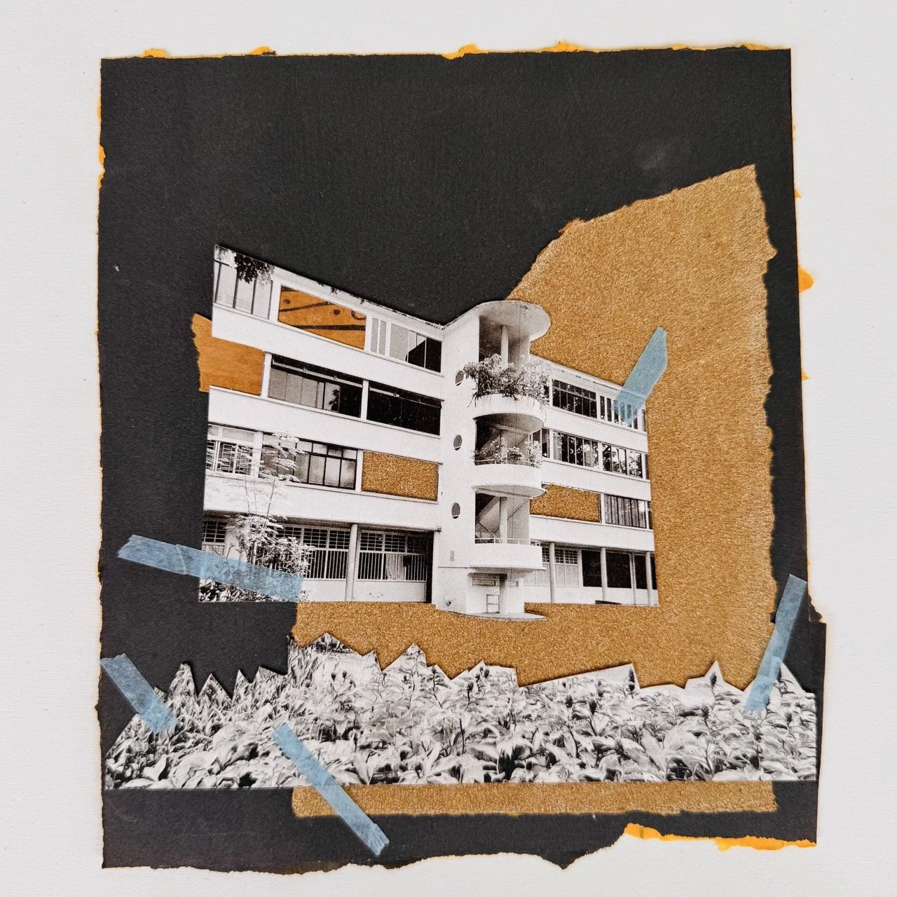  Under Construction 1&nbsp; | Sandpaper, photograph, paper and tape | 20 cm x&nbsp; 23 cm | 2026 