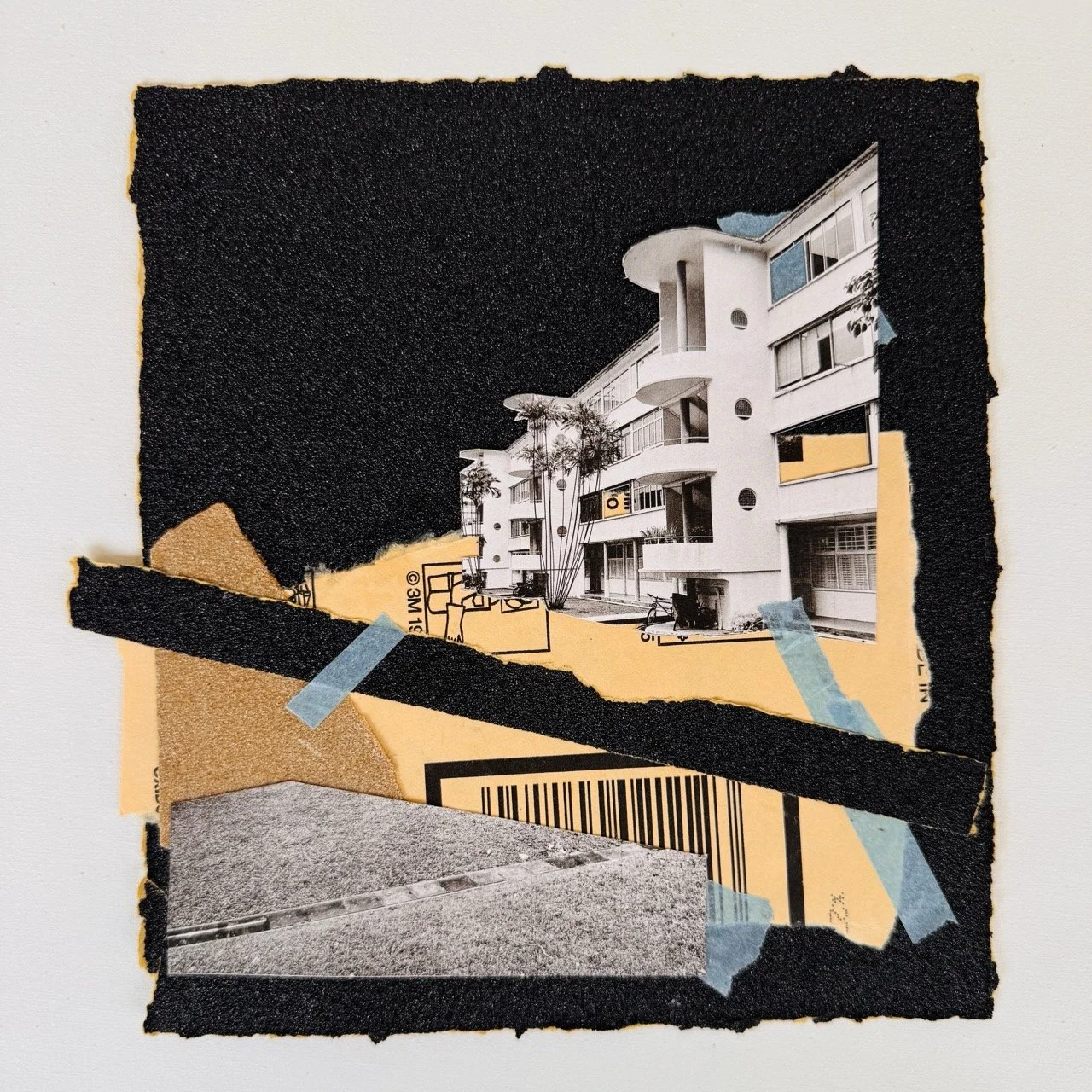  Under Construction 2&nbsp; | Sandpaper, photograph, paper and tape | 20 cm x&nbsp; 23 cm | 2026 
