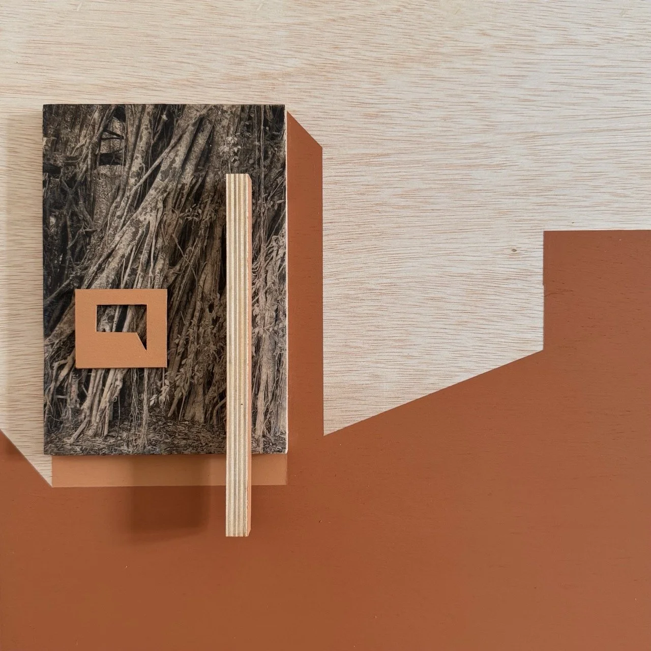  Open Window   | 40cm x 40cm x 3cm | fototransfer acrylic, pencil, plywood and balsa wood on wood | 2025 