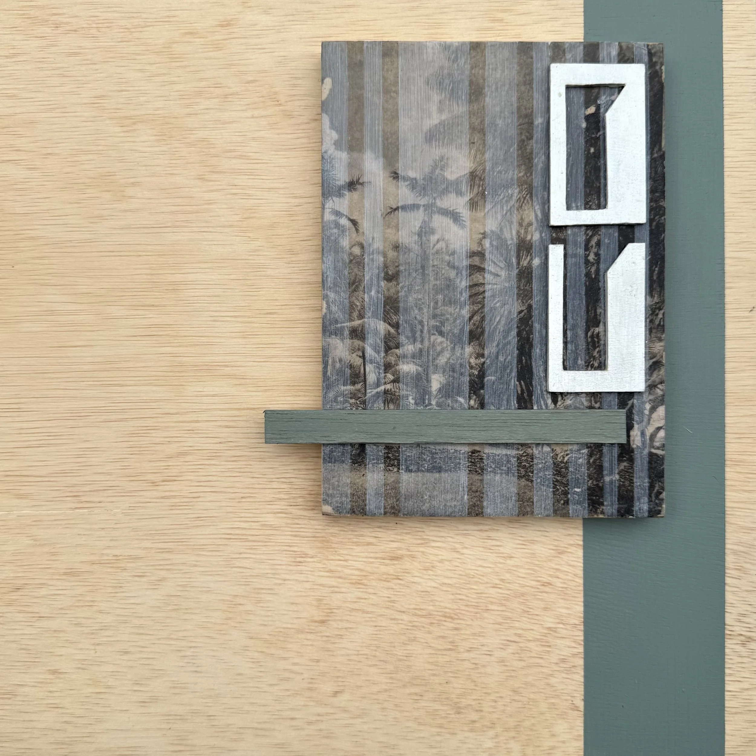  Open Window  | 30.5cm x 30.5cm x 3cm | fototransfer acrylic, pencil, plywood and  balsa wood on wood | 2025 