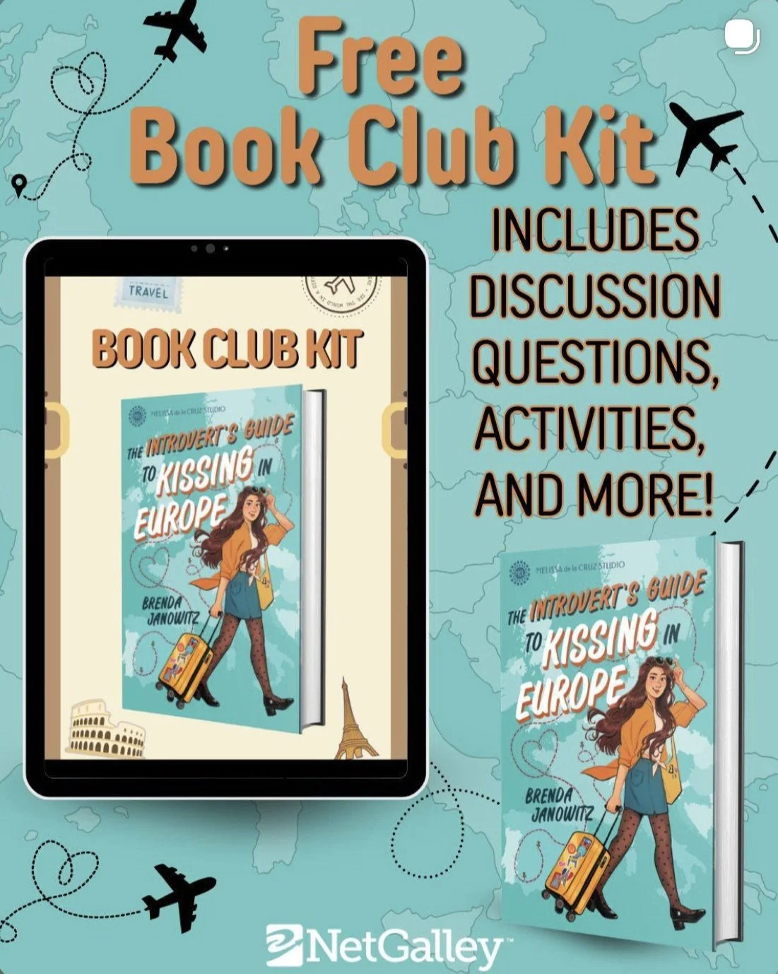 book club guide THE INTROVERT’S GUIDE TO KISSING IN EUROPE
