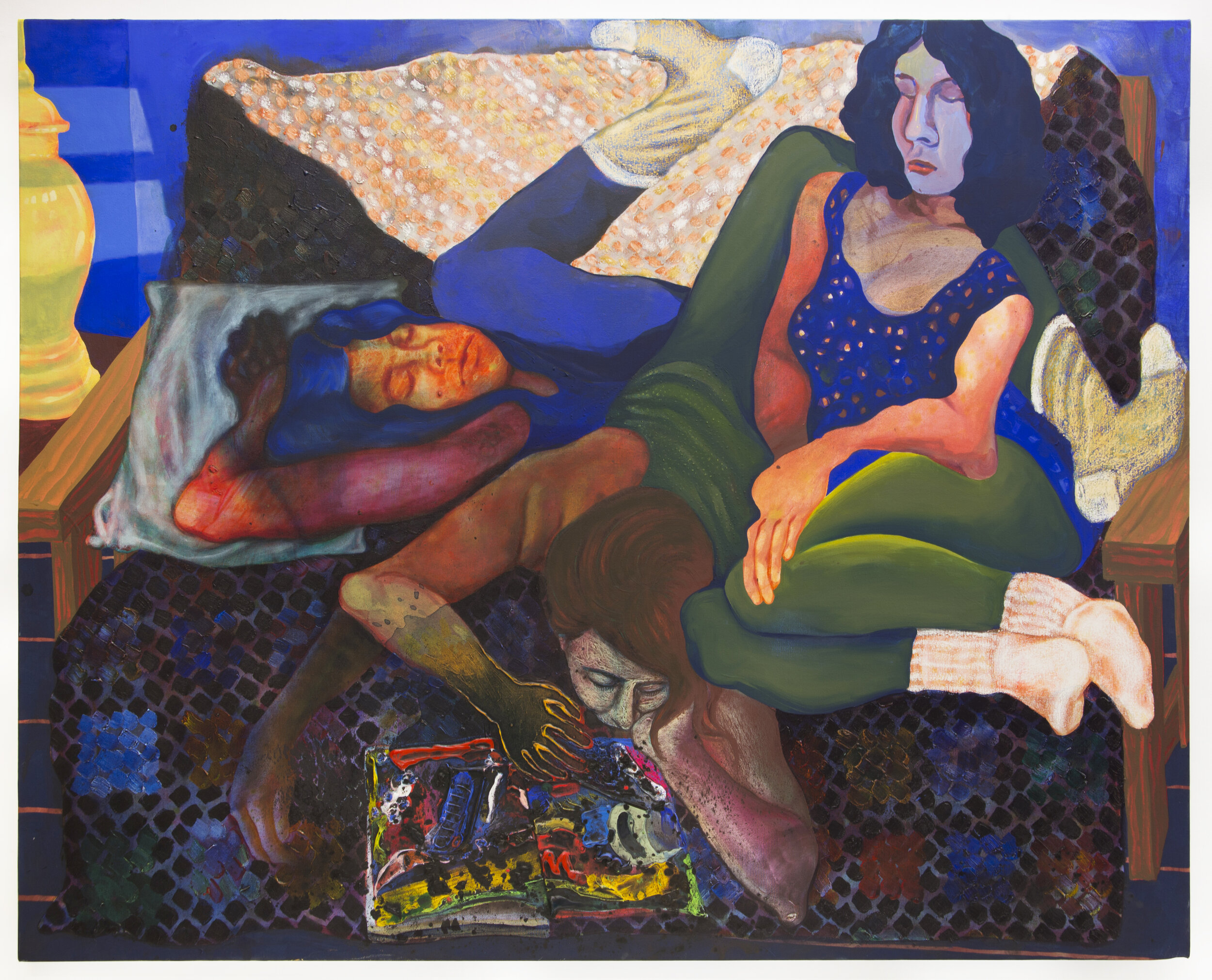   Laid Out (Sprawling Thoughts)   acrylic, oil, and vinyl emulsion on canvas  48 x 60 in / 122 x 152.5 cm   