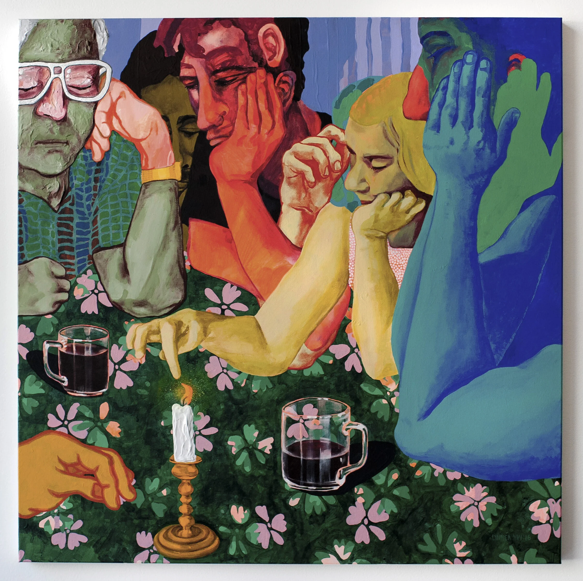   Burning Candle   acrylic on canvas  36 x 36 in / 91.5 x 91.5 cm 