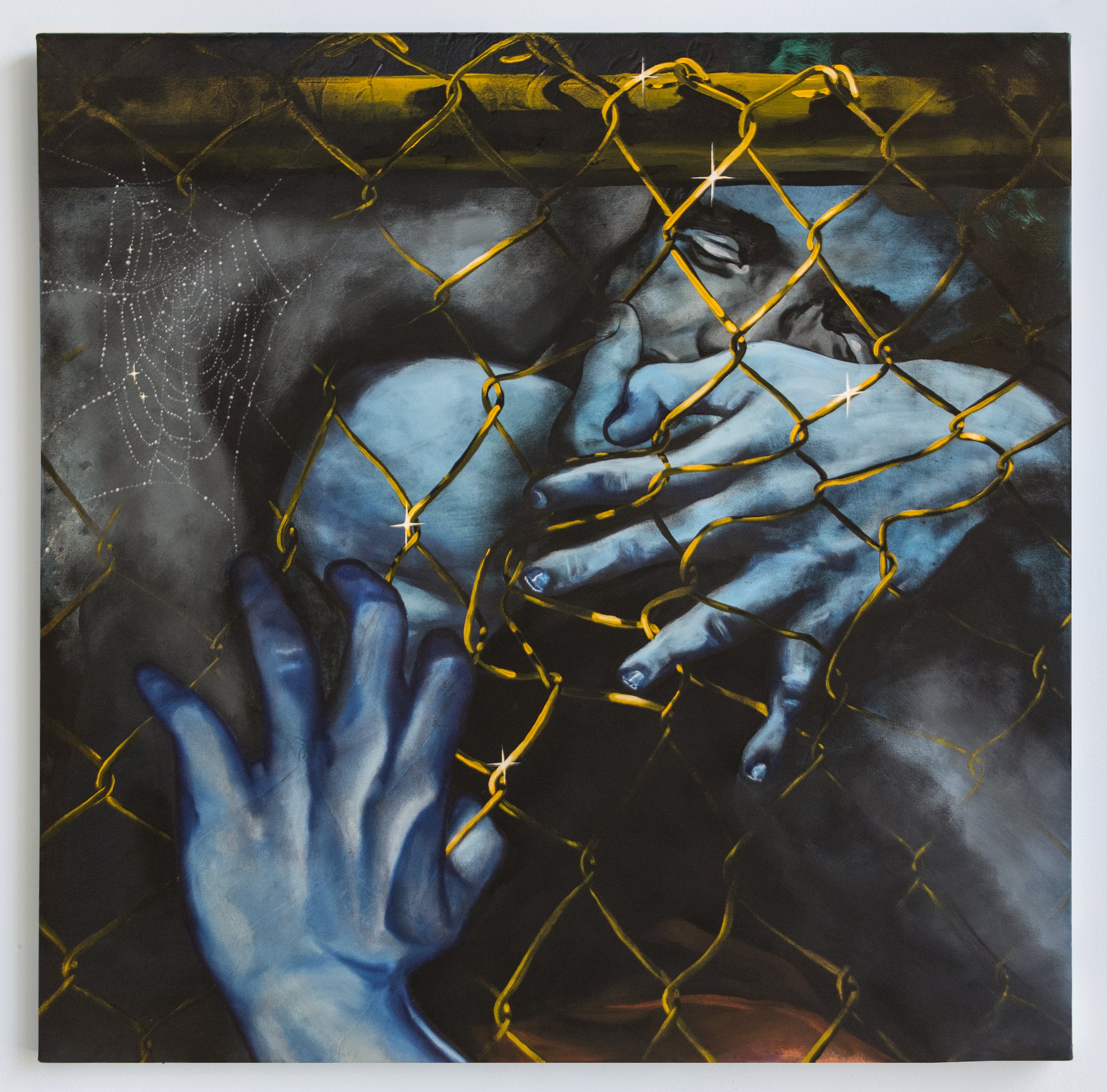   The Entangled   acrylic, oil, and vinyl emulsion on canvas  36 x 36 in / 91.5 x 91.5 cm 
