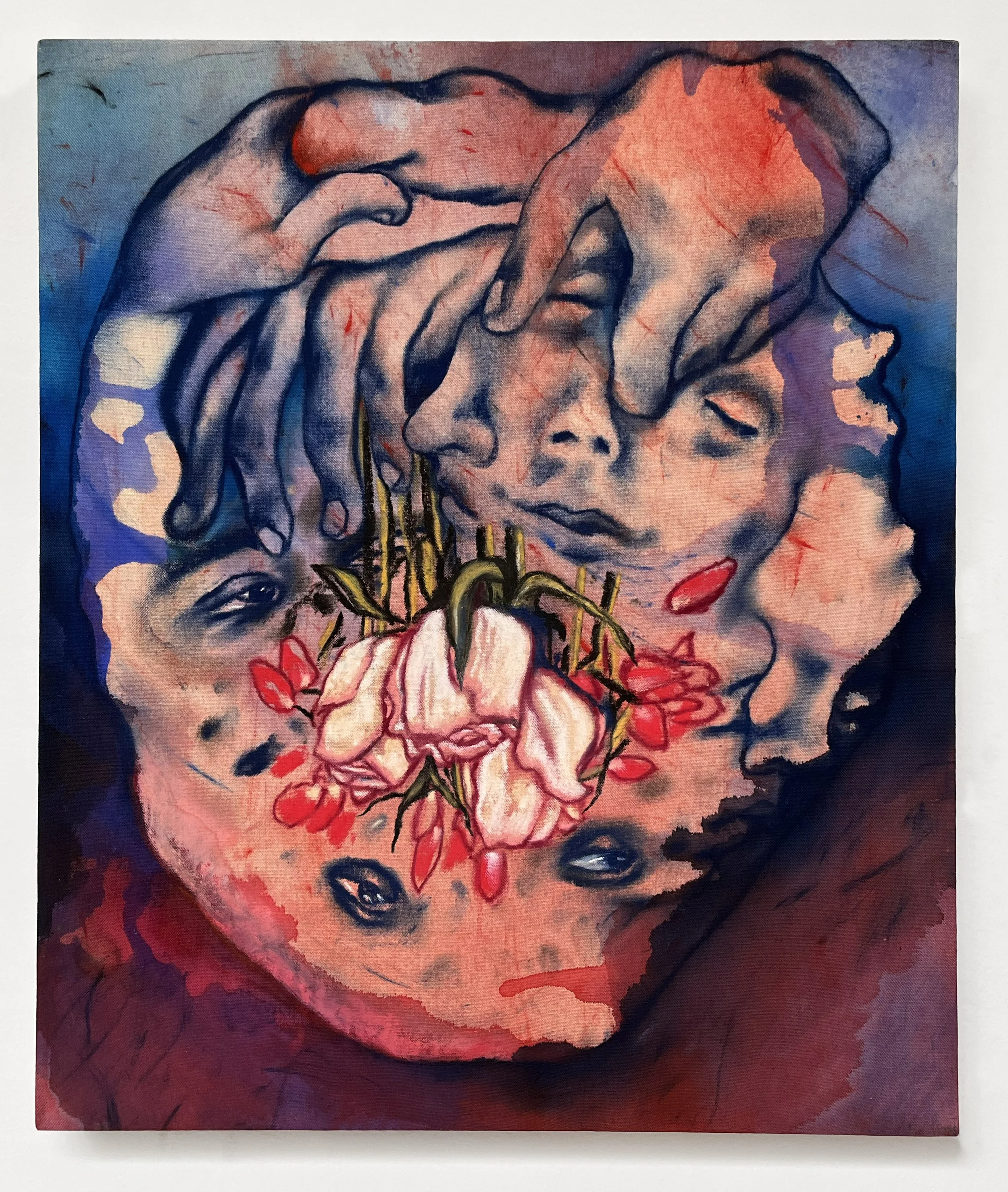 Heartache acrylic and pastel on canvas 20 × 24 in / 50.8 × 70 cm