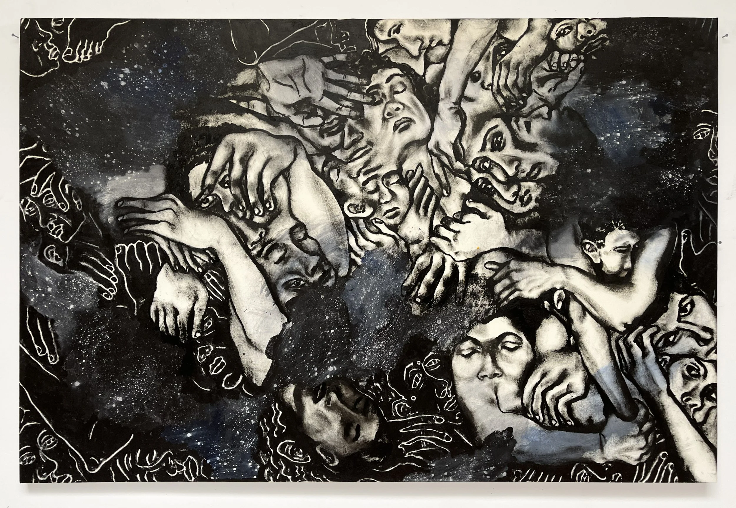 Night Constellations acrylic and oil bar on canvas 72 x 48 in / 182.8 × 122 cm