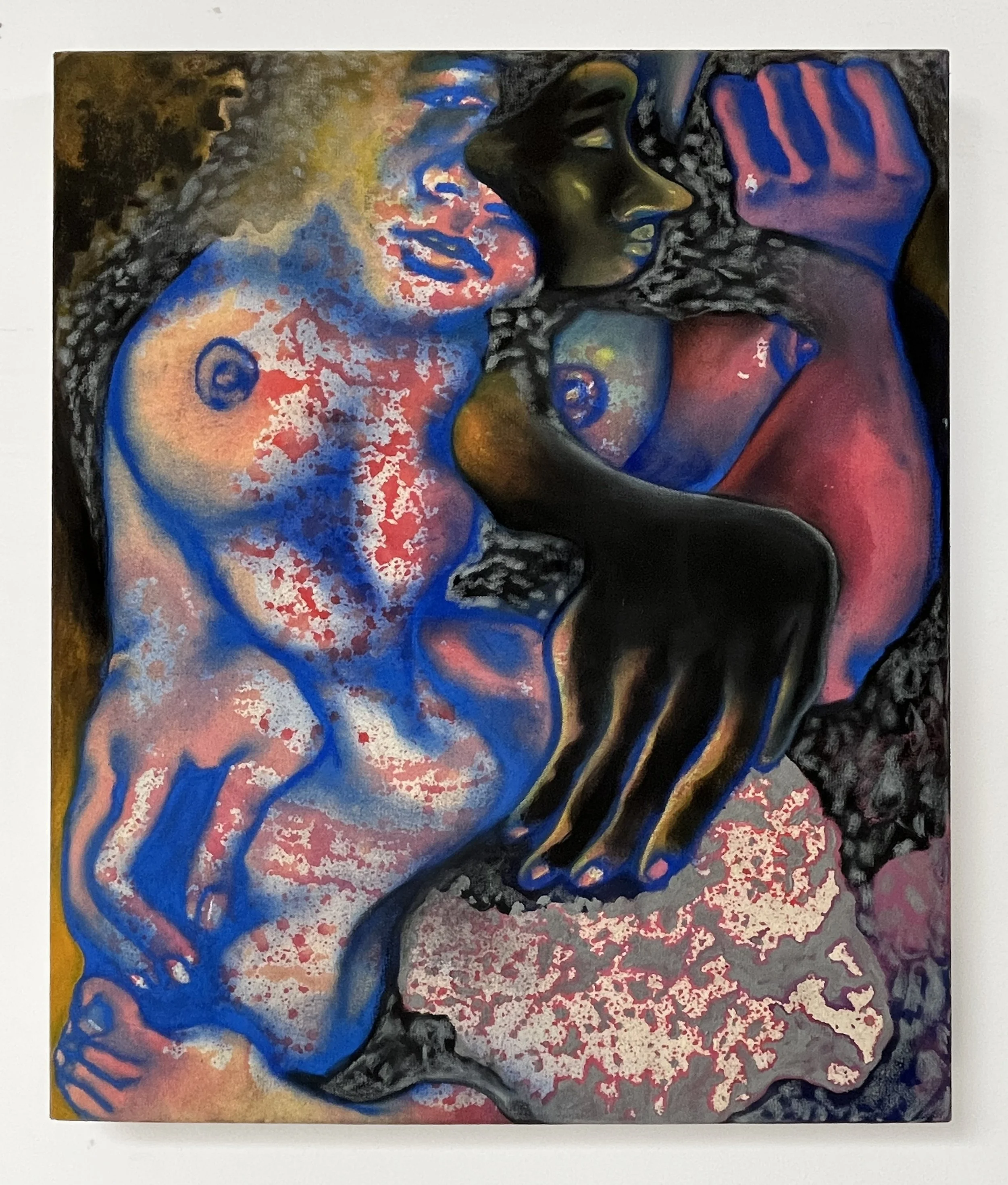 Lychee Peeled Memory acrylic, pastel and flashe on canvas 20 × 24 in / 50.8 × 70 cm