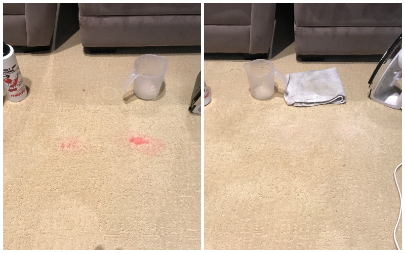 How to remove red juice stain from carpet — Sno-King Carpet & Upholstery  Cleaning- Local and Family Owned