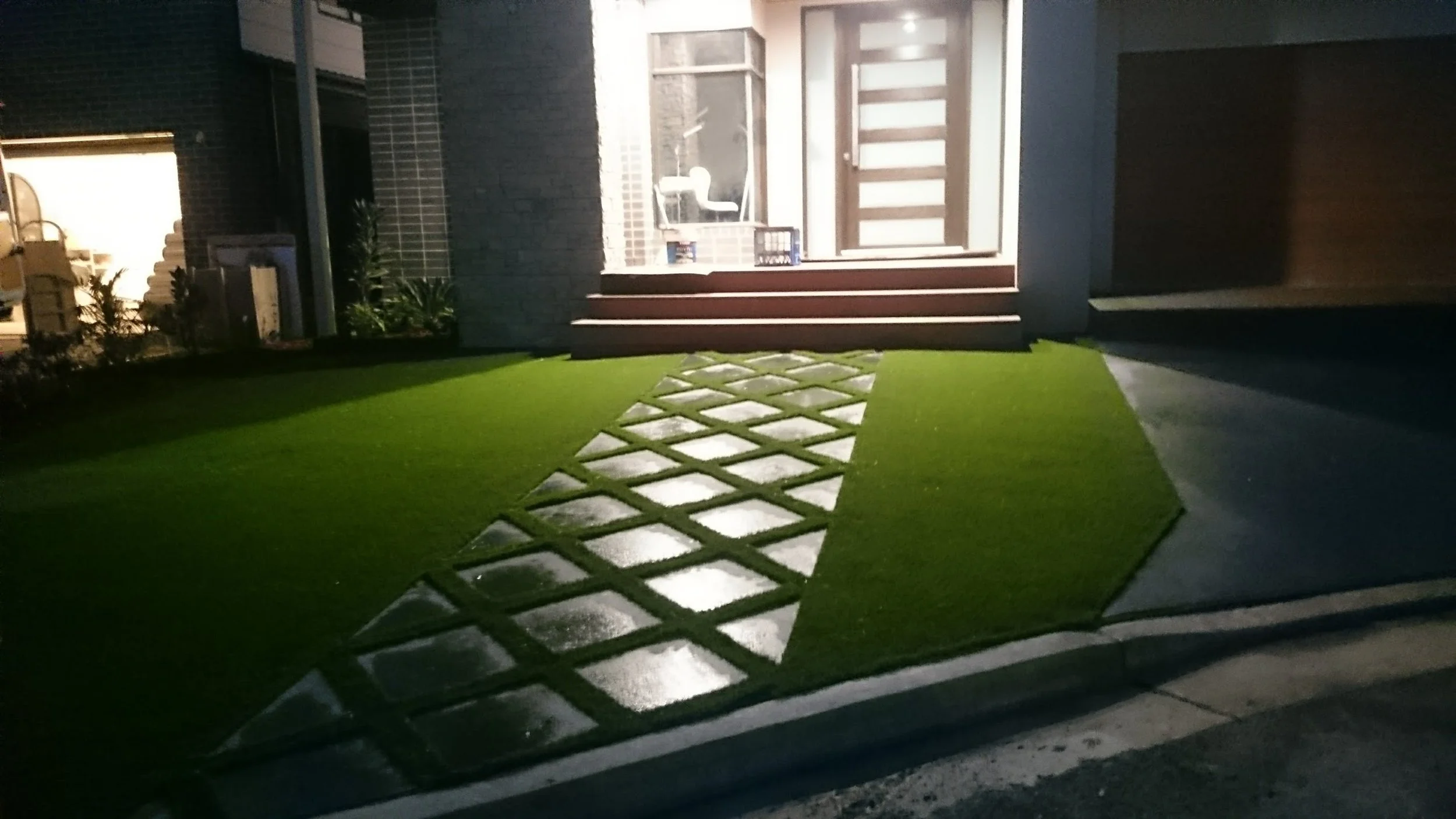 A great design using pavers and Royal Grass Silk 35.